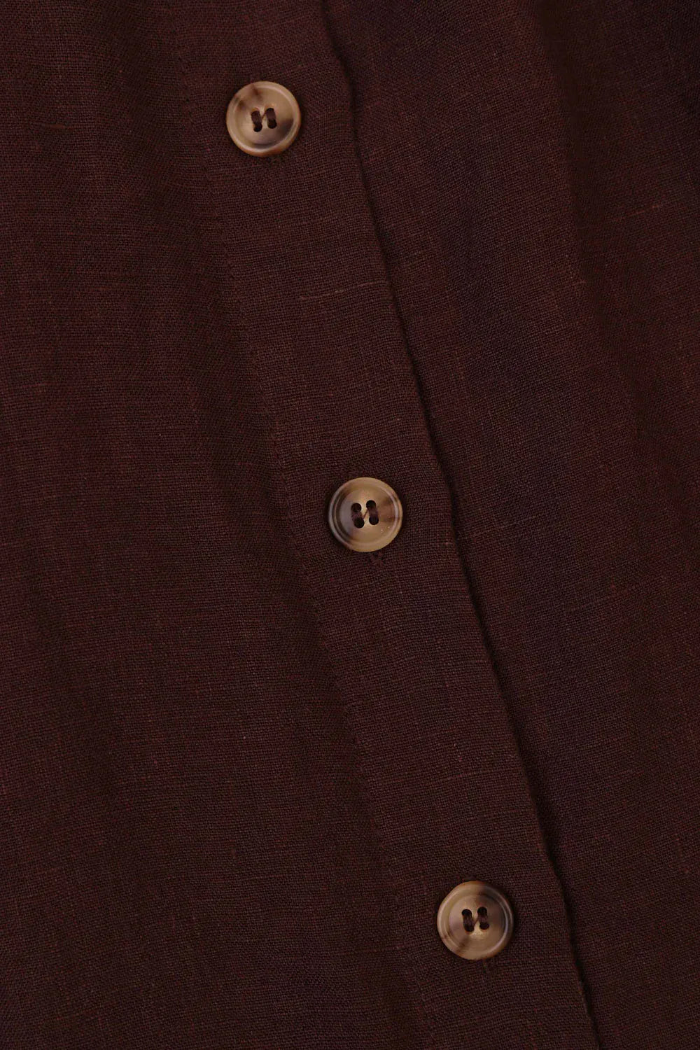 Basic Button Front Skirt - Chocolate