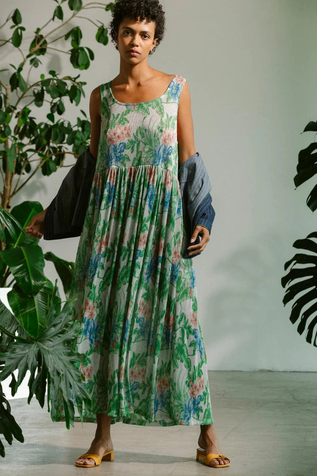 Basketball Dress - Metallic Floral
