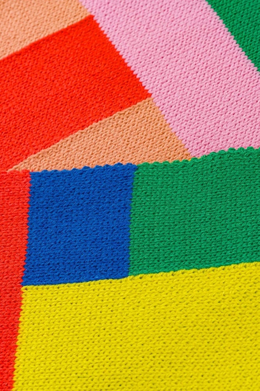 Waterfall Stripe Big Scarf- Peach Cobalt