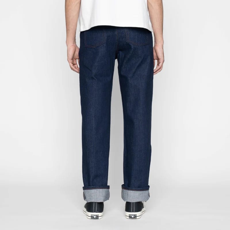 Pleated Trouser - Vertical Slub Denim