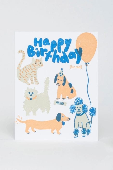 Happy Birthday Fur Real Card