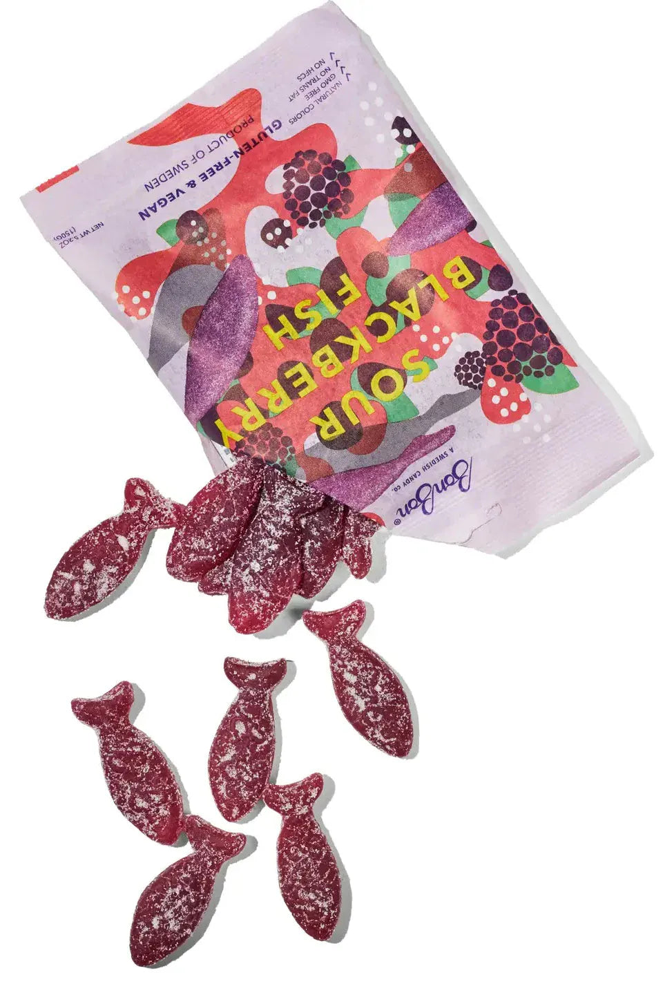 Sour Blackberry Fish - Swedish Candy 5.2oz (150g)