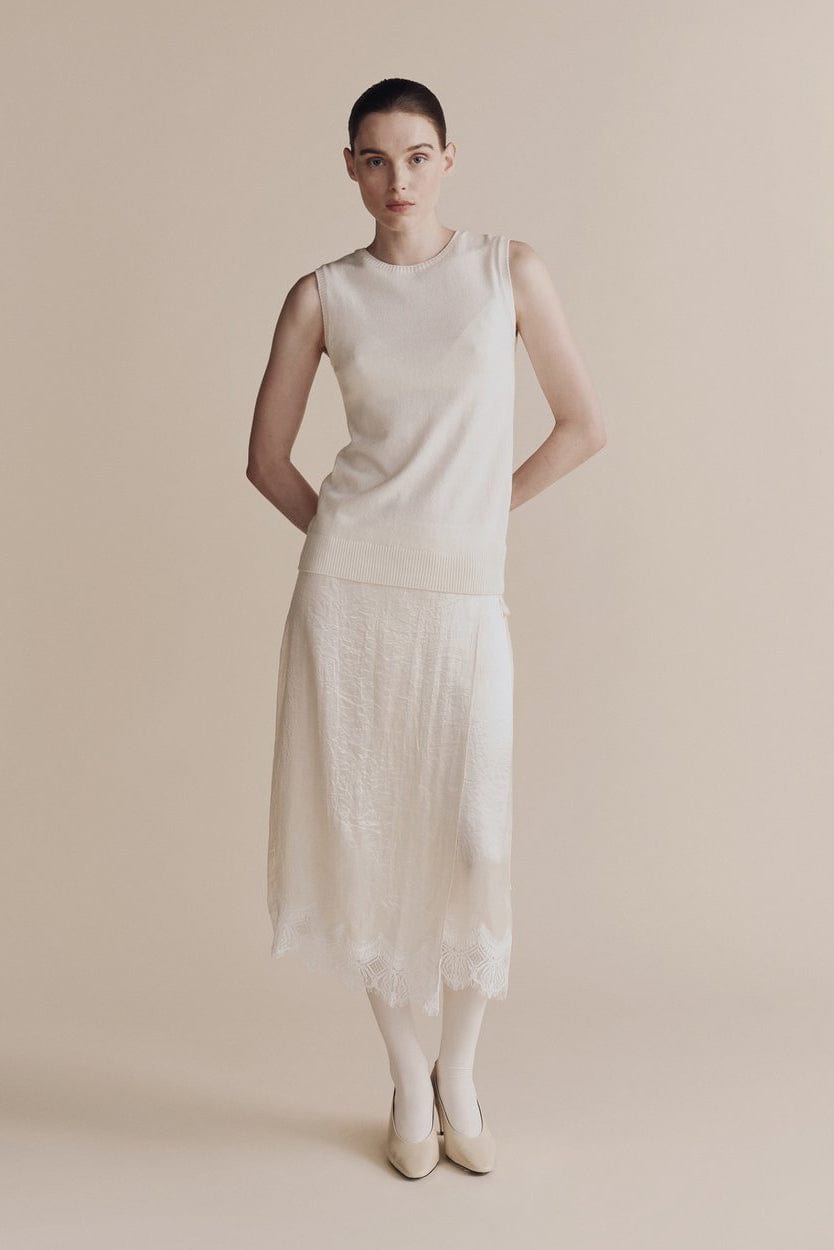 Sleeveless Knit Top - Ivory