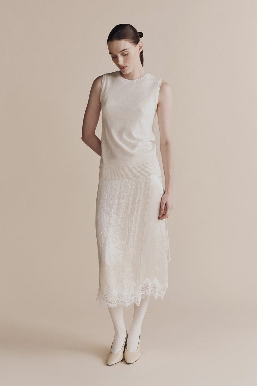 Sleeveless Knit Top - Ivory