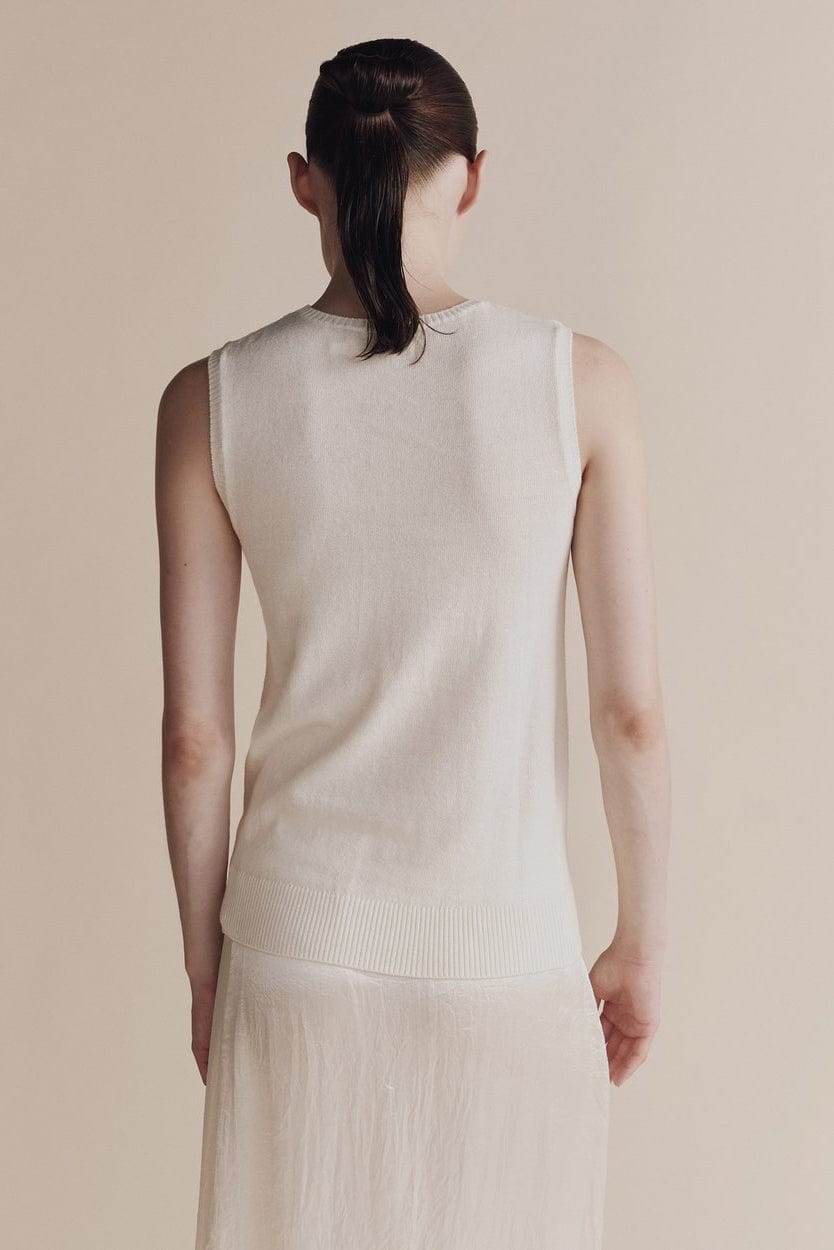 Sleeveless Knit Top - Ivory