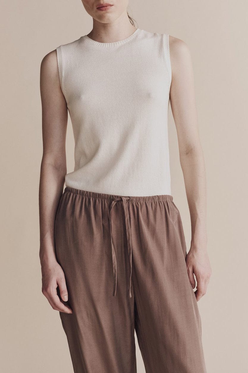 Sleeveless Knit Top - Ivory