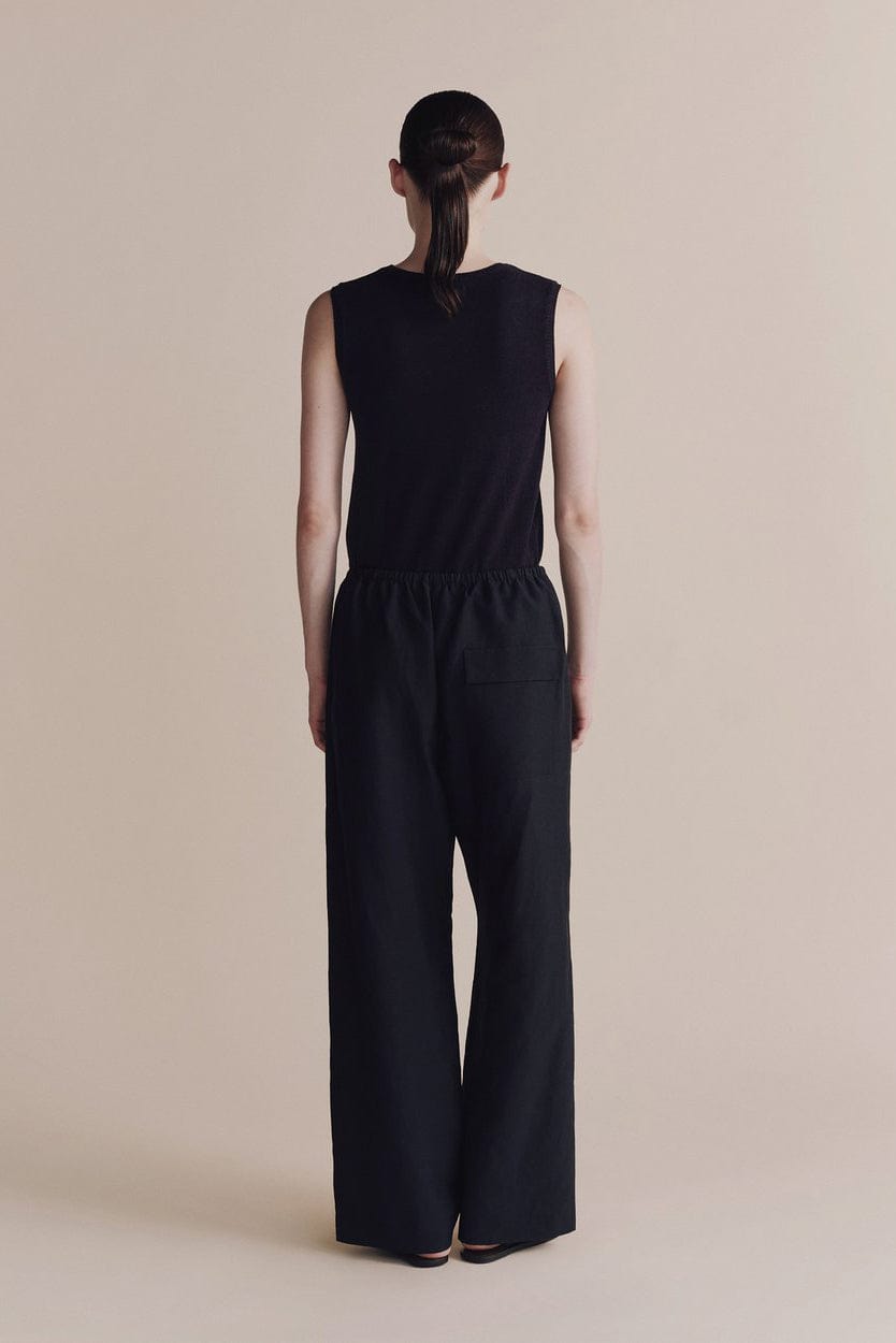 Sleeveless Knit Top - Navy
