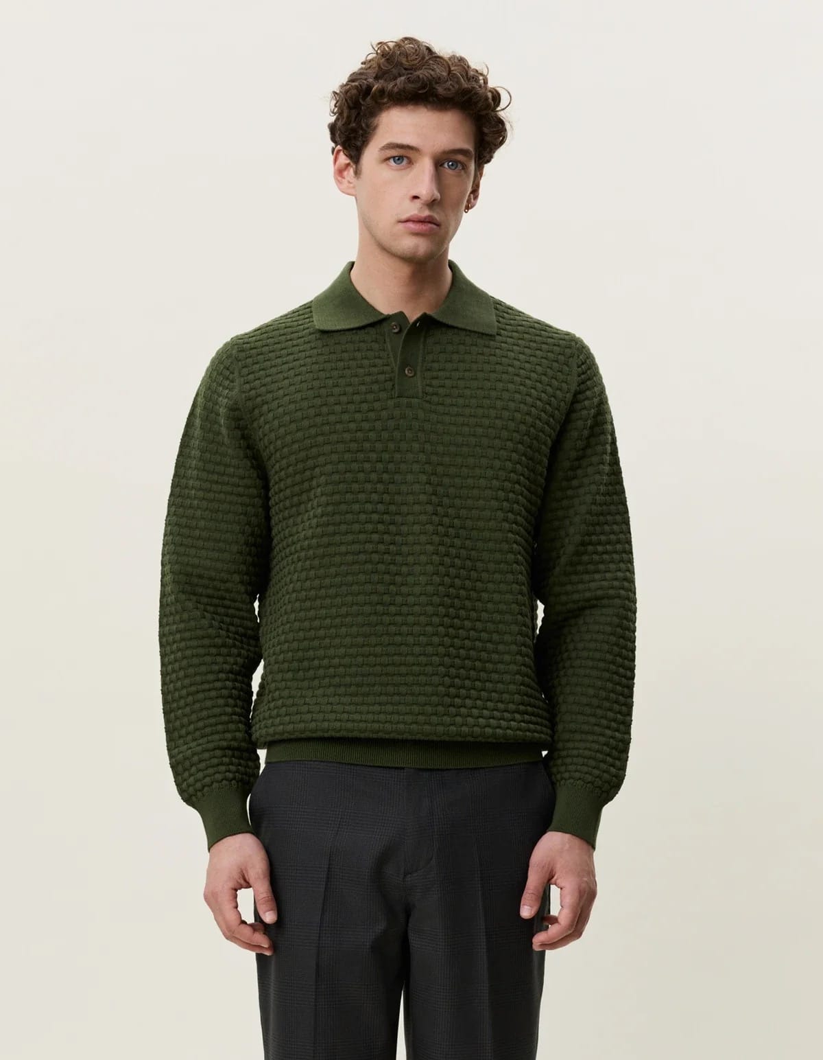 Check Structure Polo - Green
