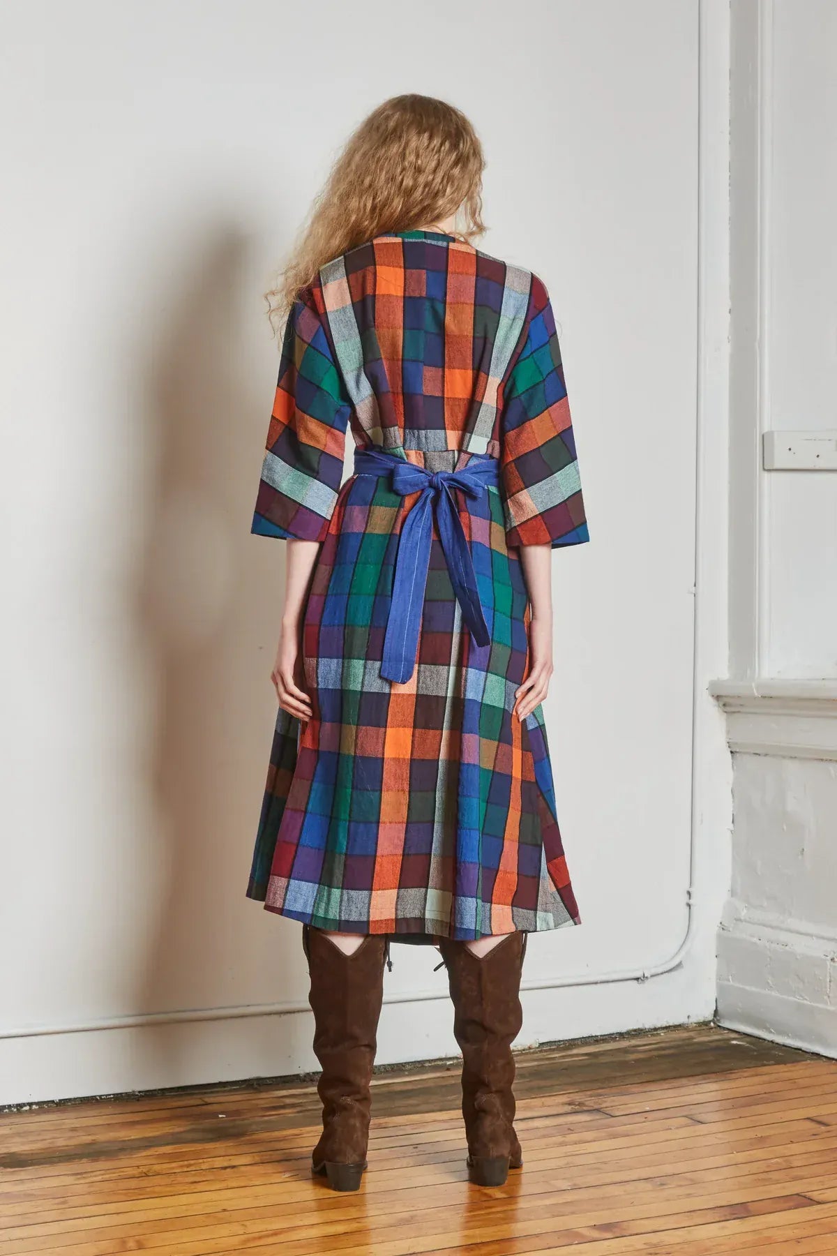 Nova Wrap Dress - Mosaic Chex