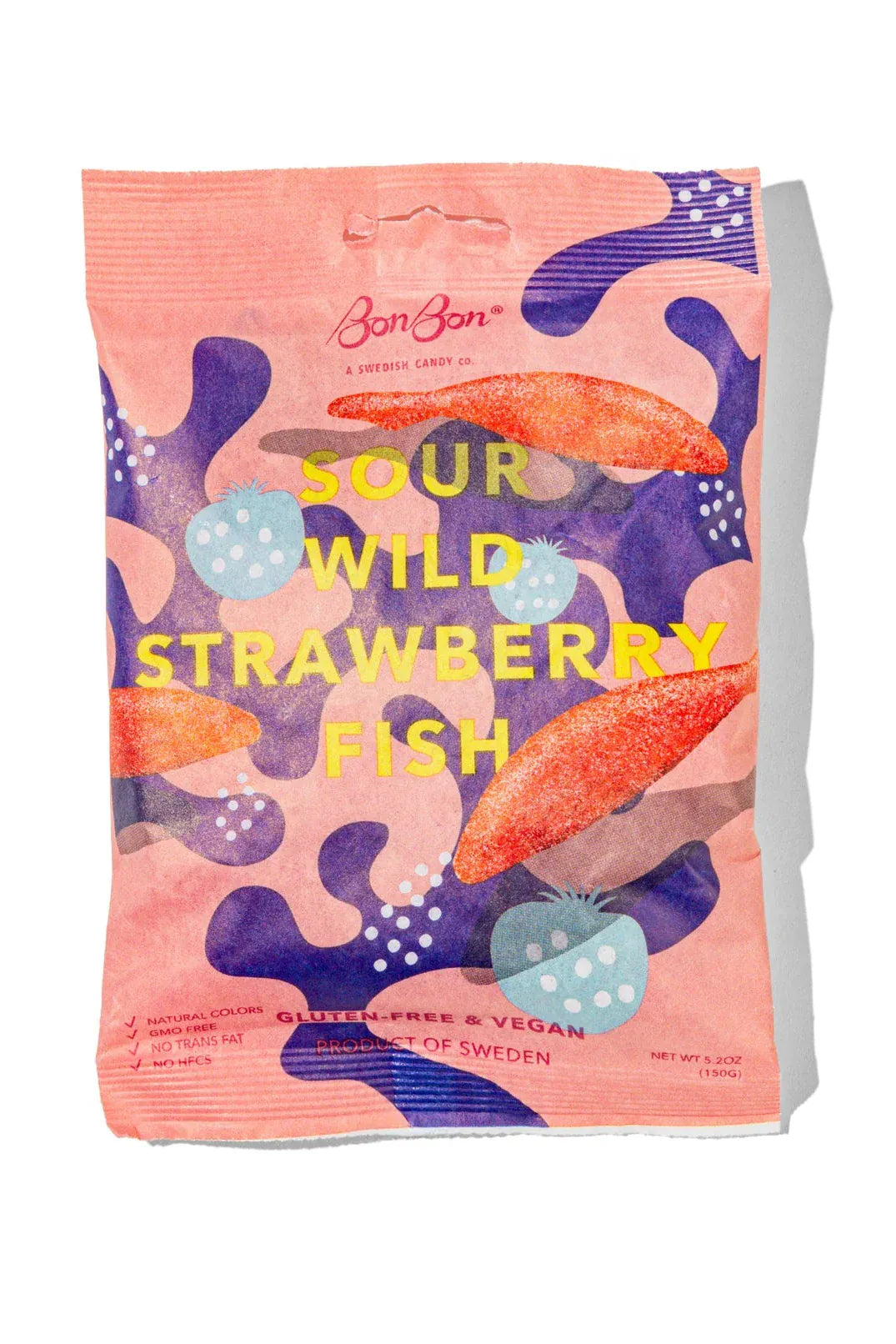 Sour Wild Strawberry Fish - Swedish Candy 5.2oz (150g)