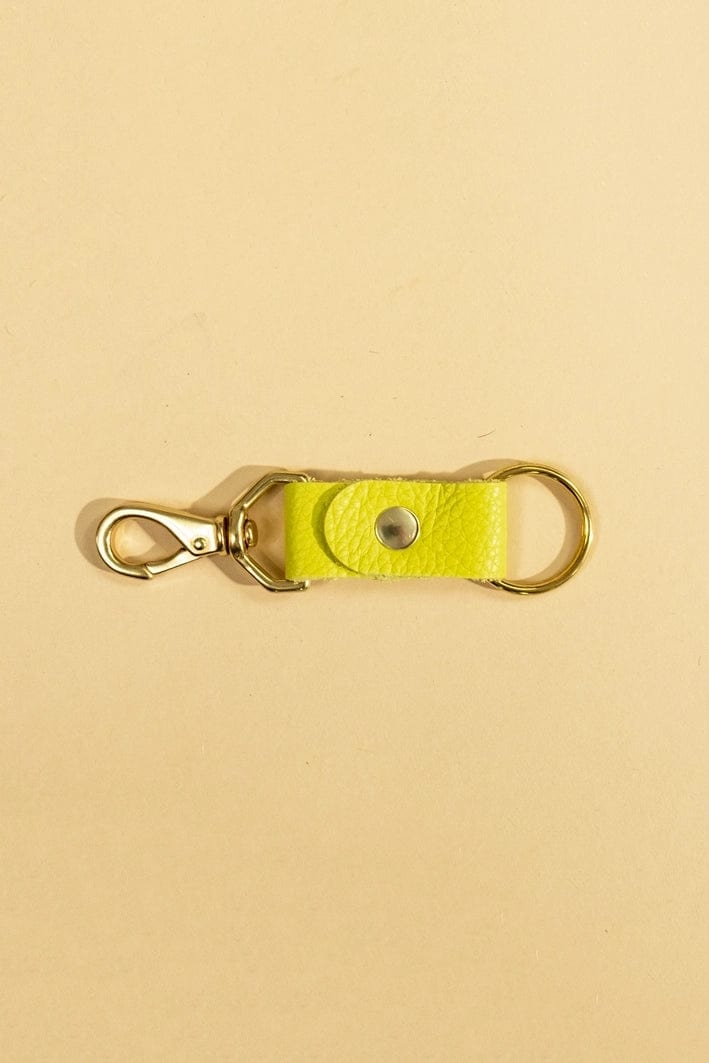 Keychain - Chartreuse Leather