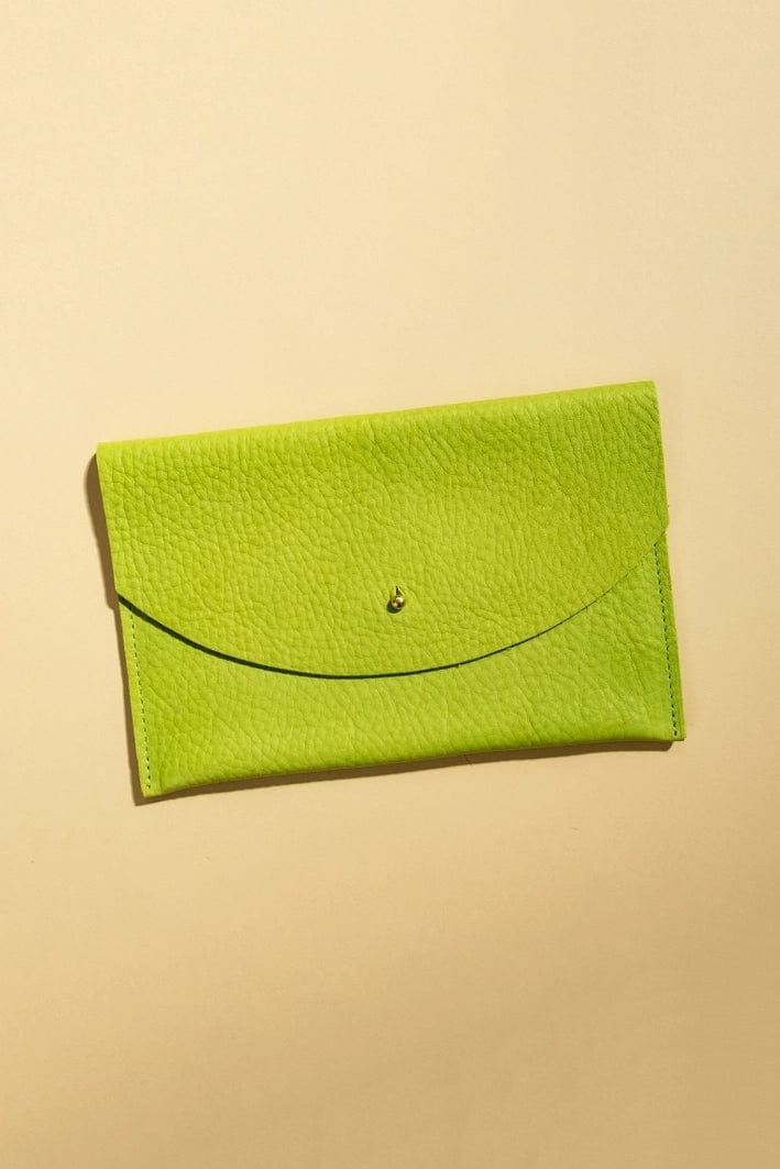 Envelope Pouch - Lime Leather