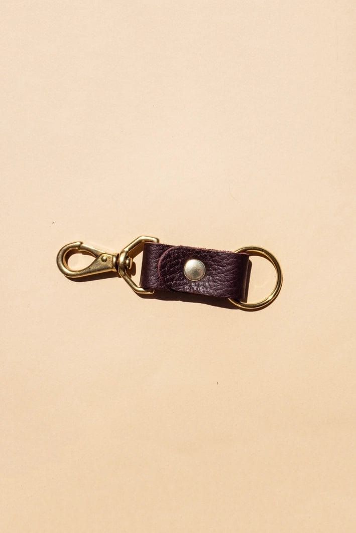 Keychain - Plum Leather