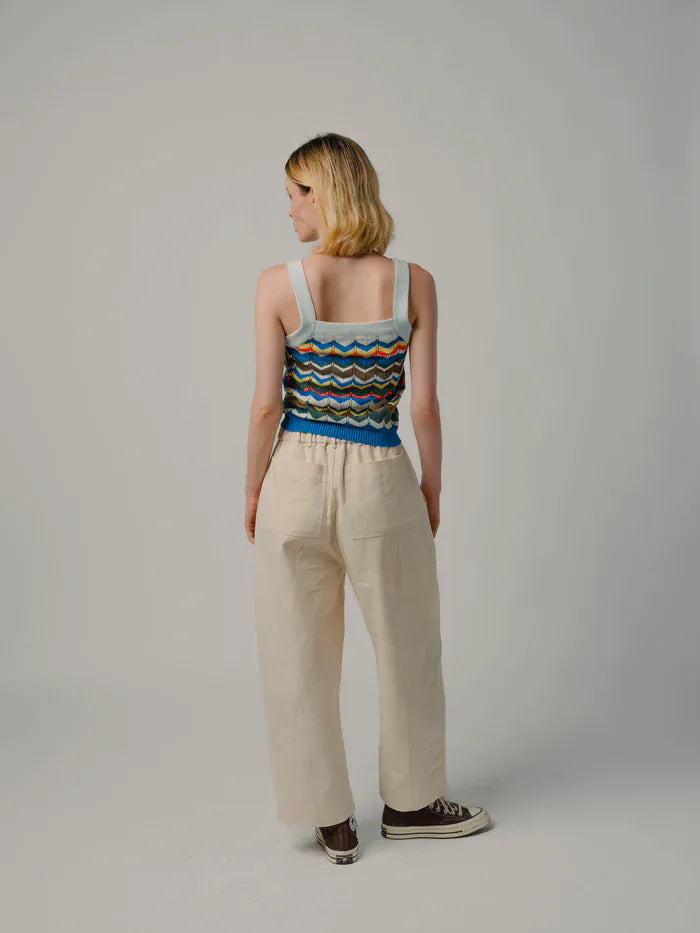 Denim Woven Pant - Natural