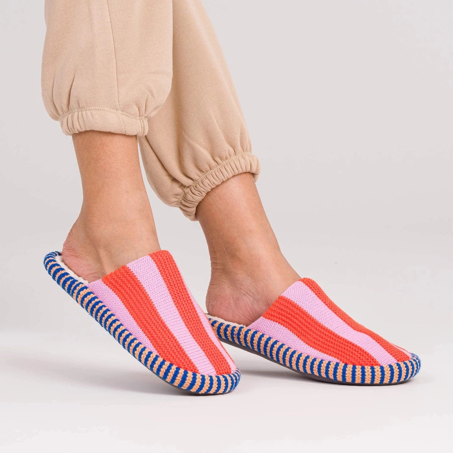 Super Stripe Slide Slippers - Poppy Lilac