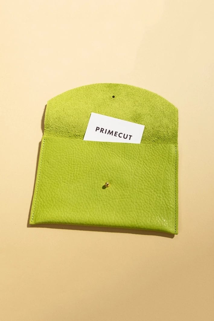 Envelope Pouch - Lime Leather