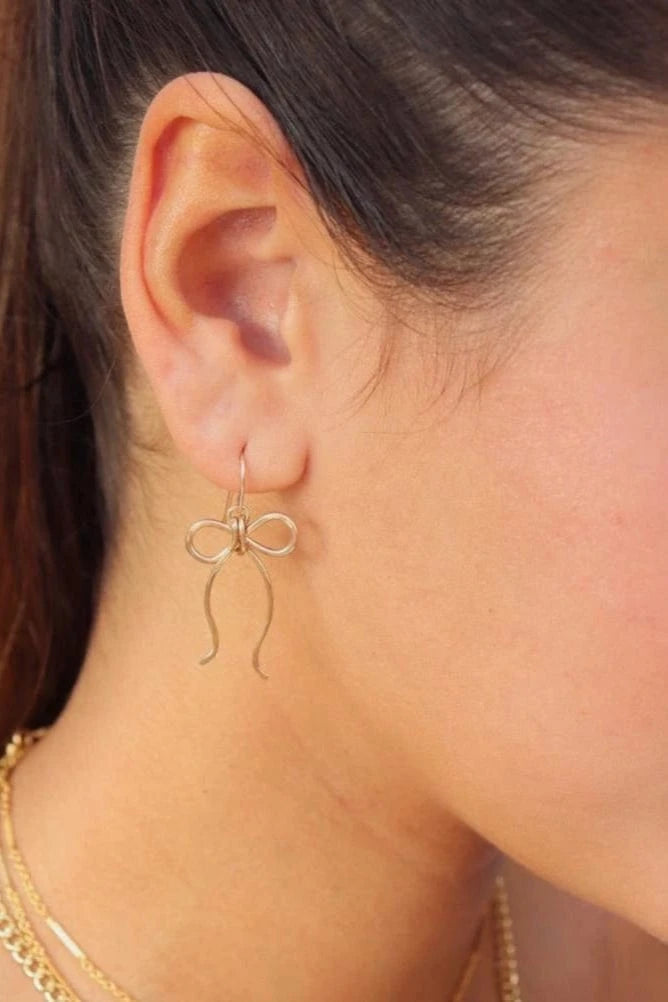 Coquette Bow Earrings - 14k Gold