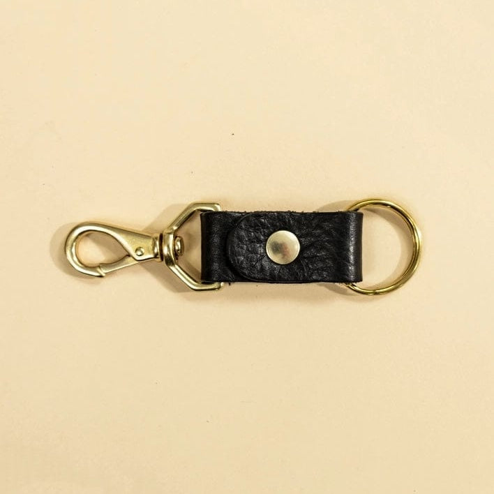 Keychain - Black Leather
