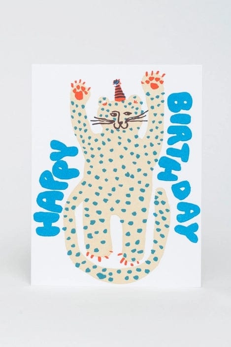 Party Cheetah Birthday Card