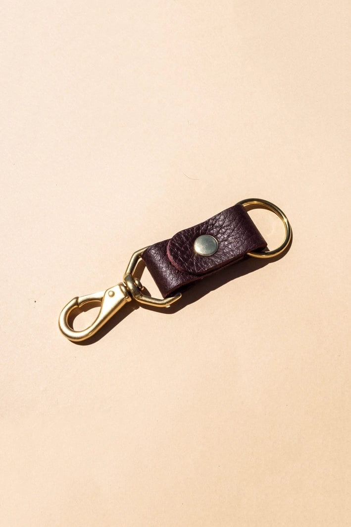 Keychain - Plum Leather