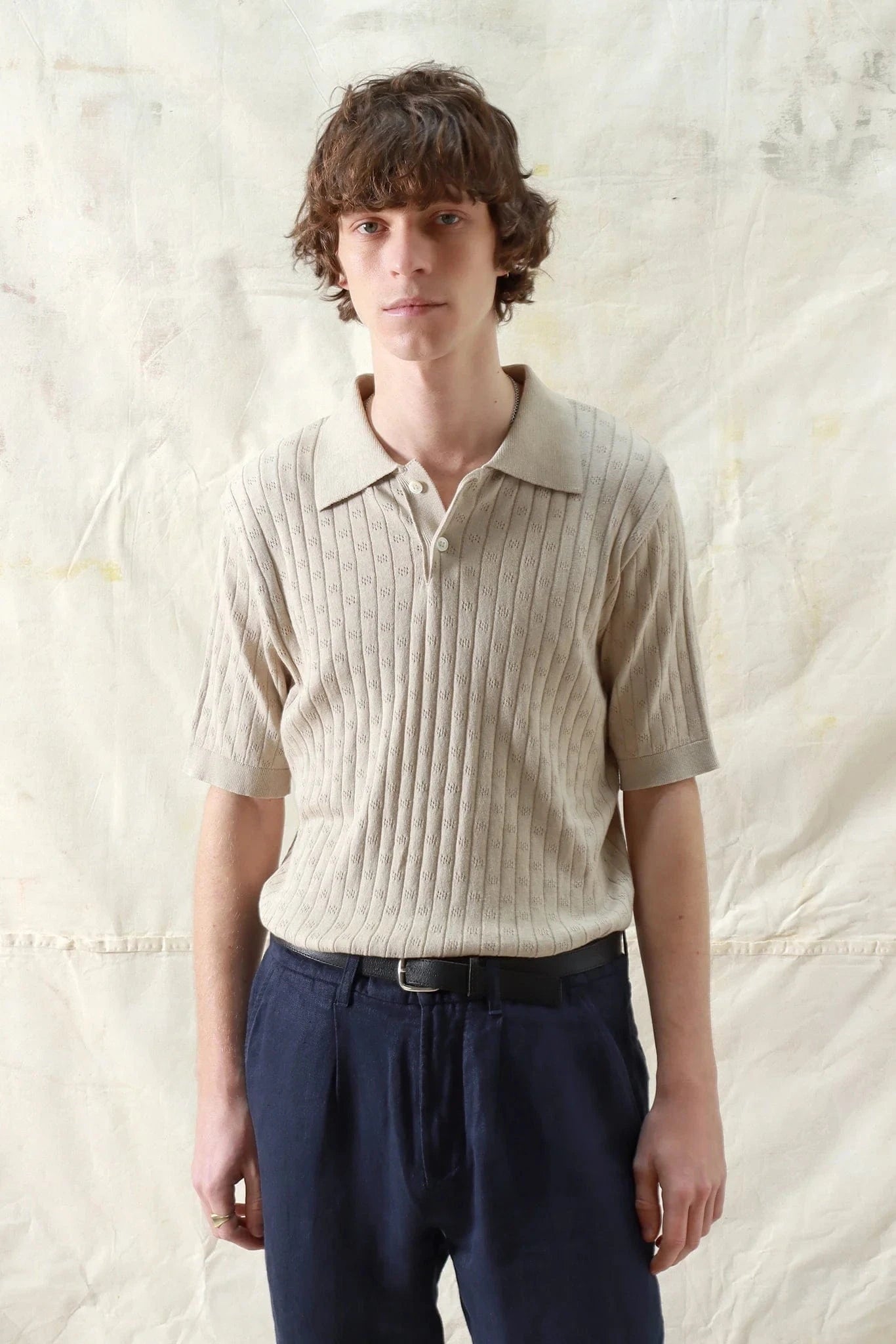 Jacobs Lace Polo - Peyote Sand