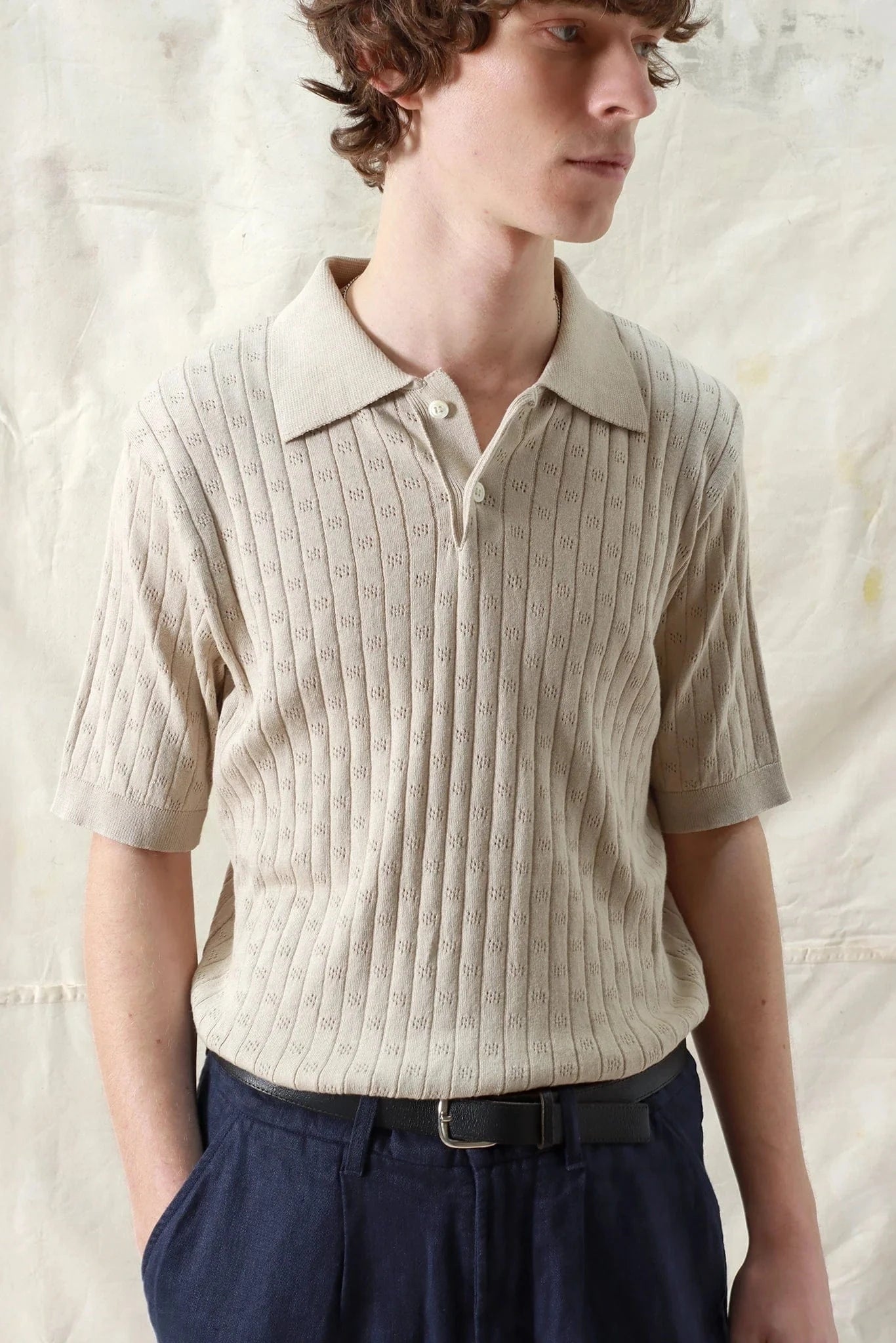 Jacobs Lace Polo - Peyote Sand