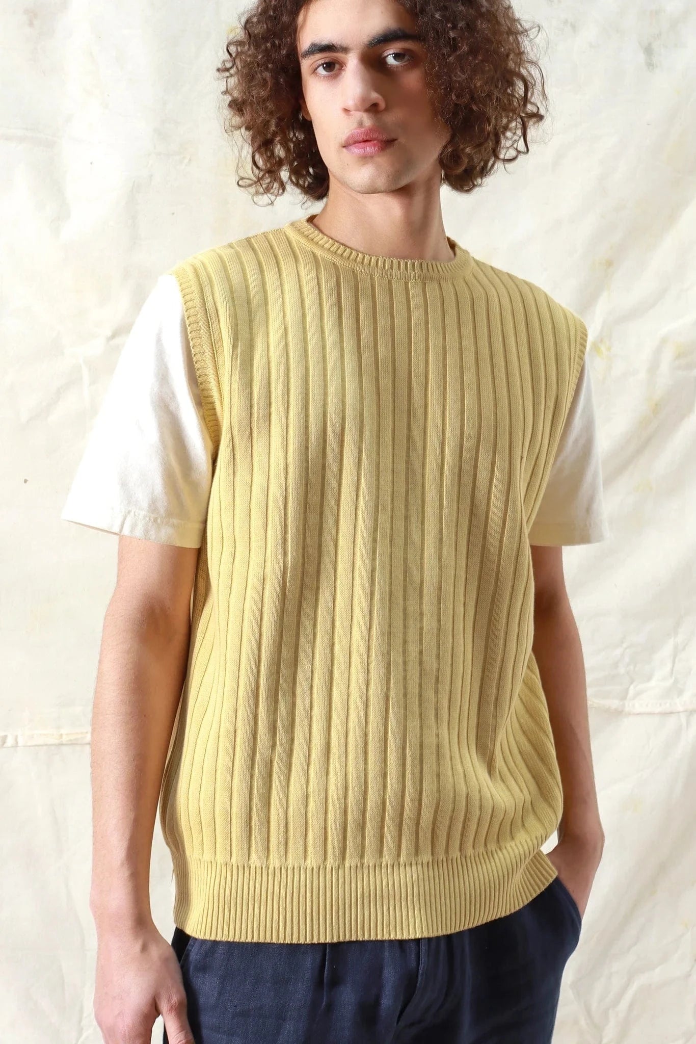 Jards Ribbed Vest - Dusk Yellow