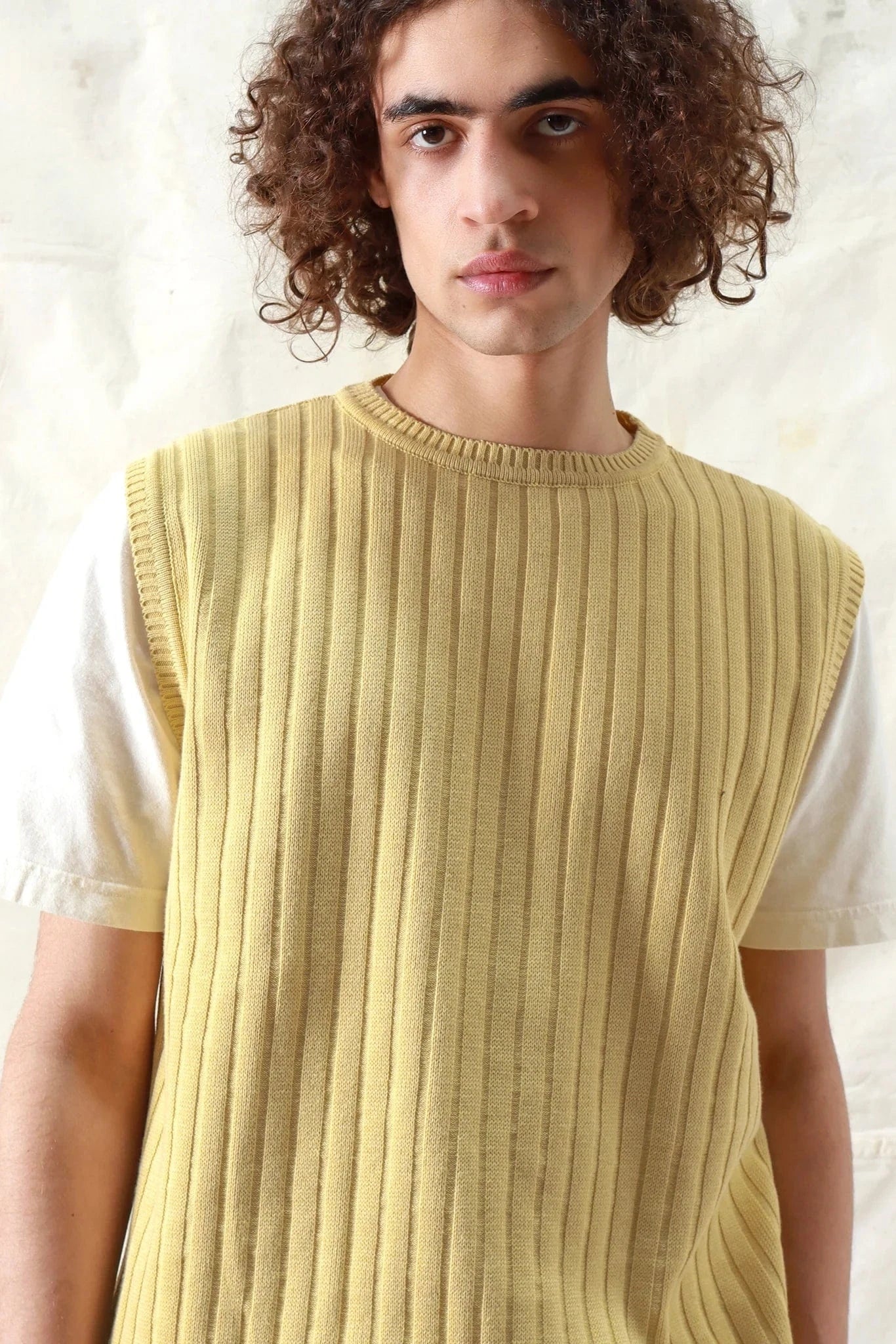 Jards Ribbed Vest - Dusk Yellow