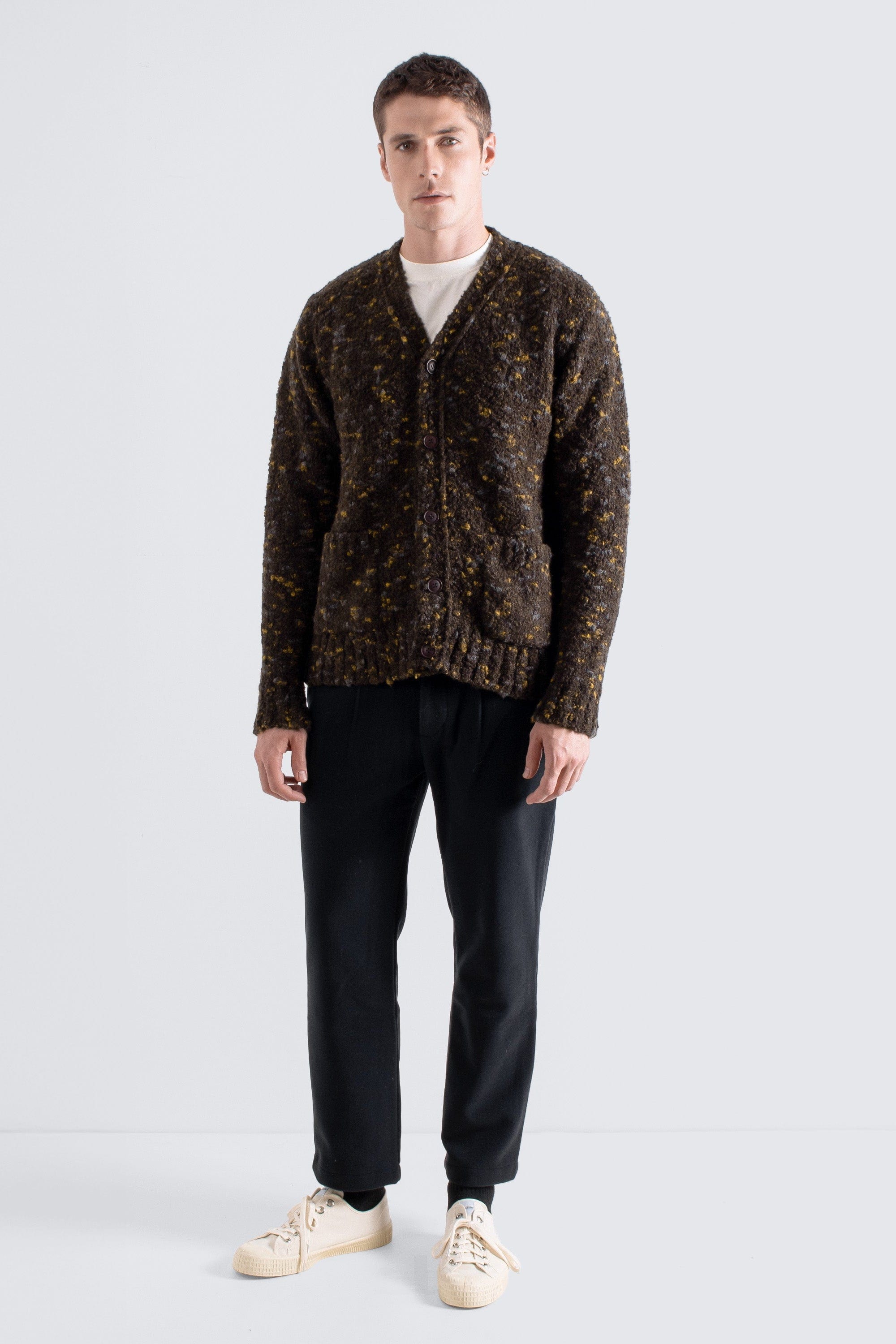 Buckley Cardigan - Brown Boucle