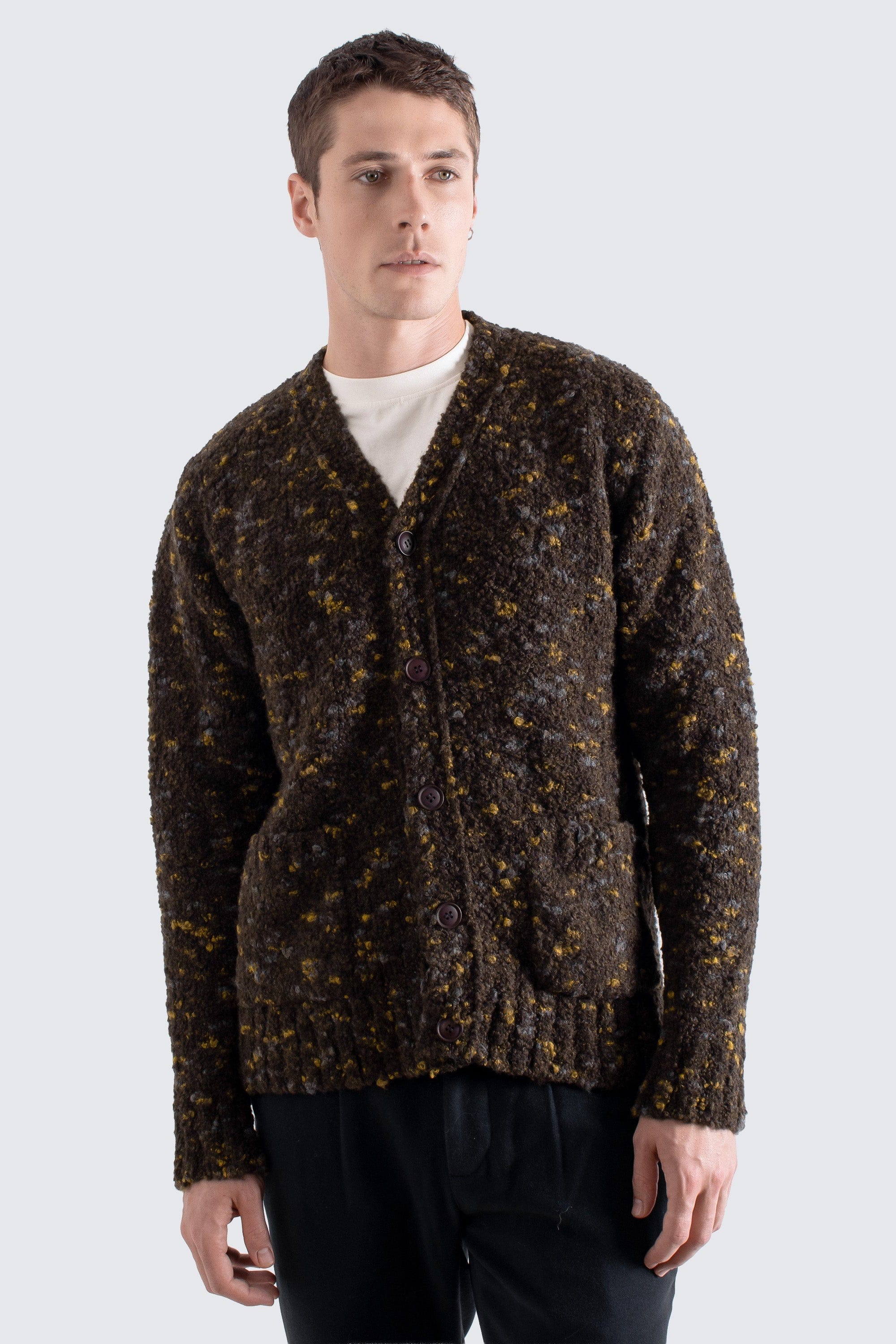 Buckley Cardigan - Brown Boucle