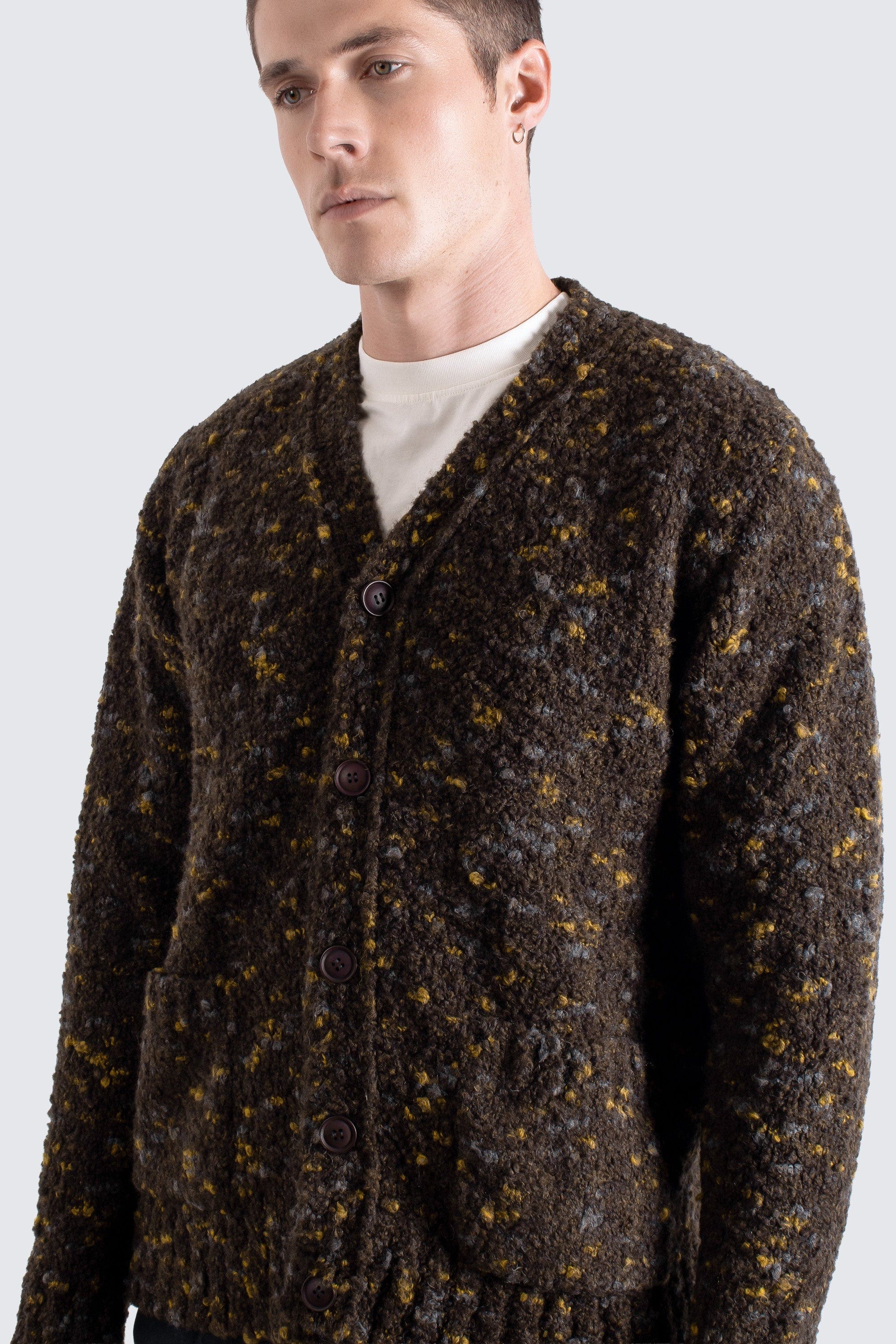 Buckley Cardigan - Brown Boucle