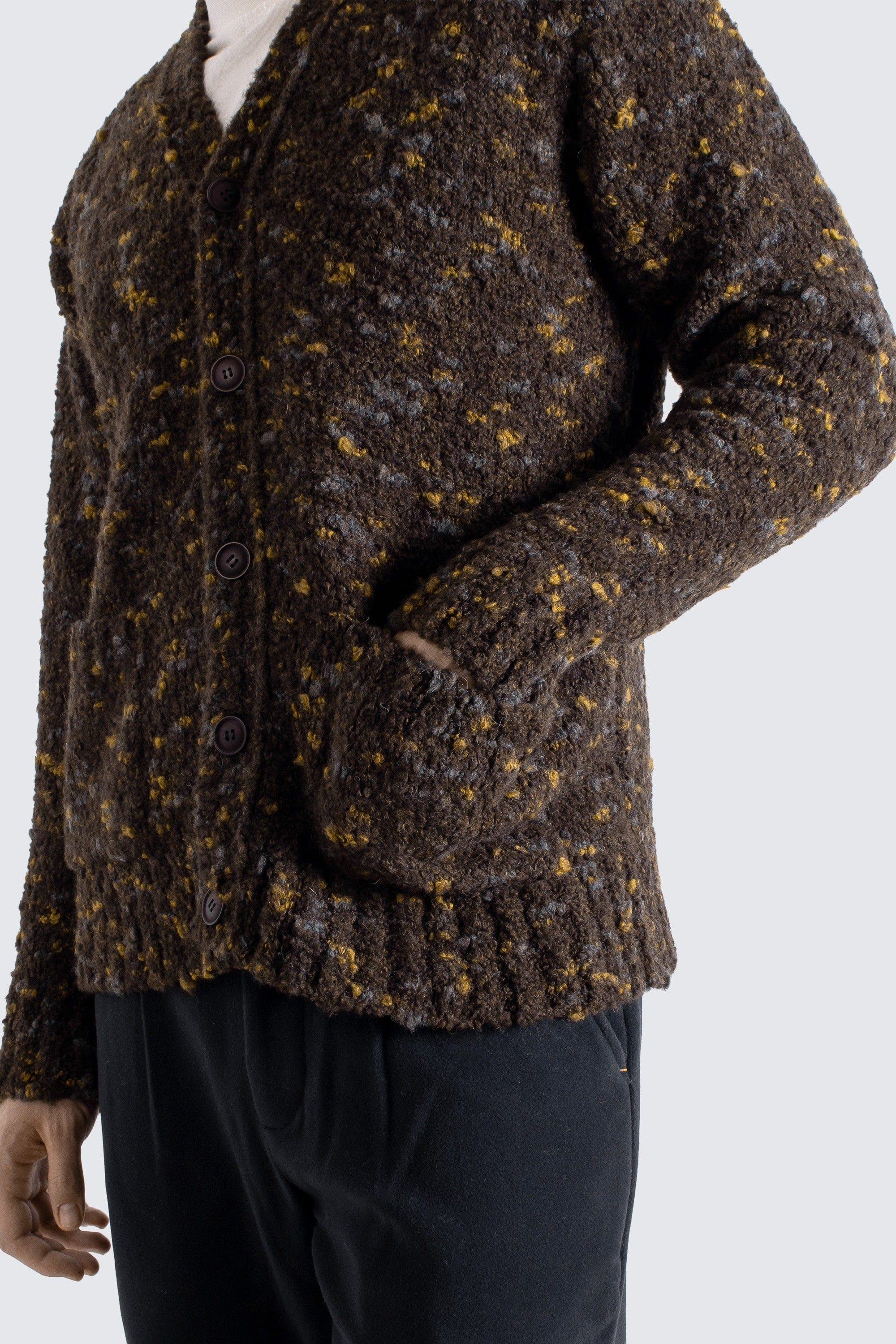 Buckley Cardigan - Brown Boucle