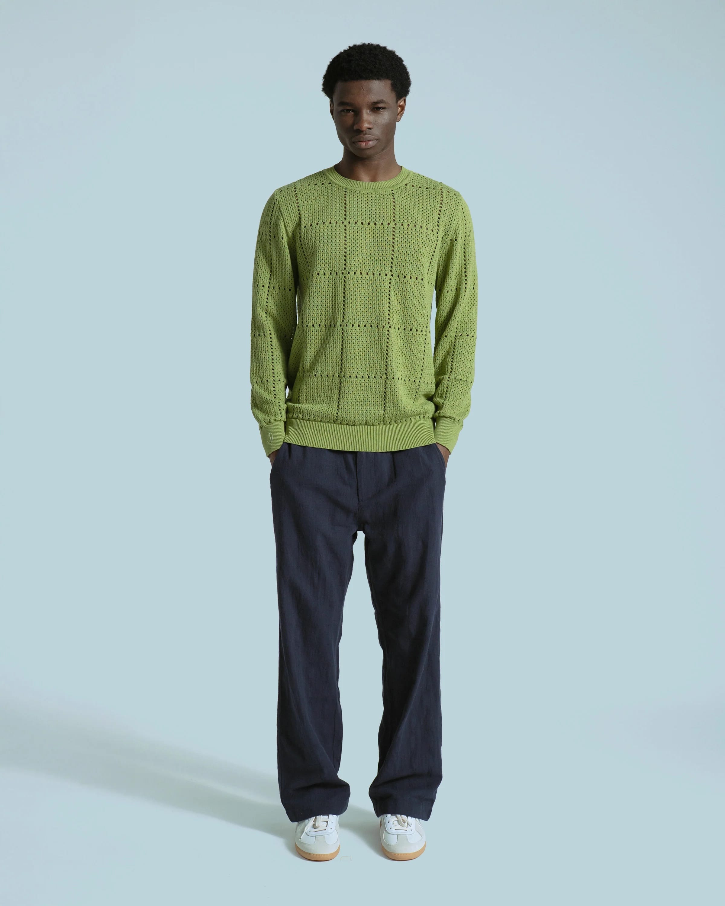 Crochet Crewneck - Green