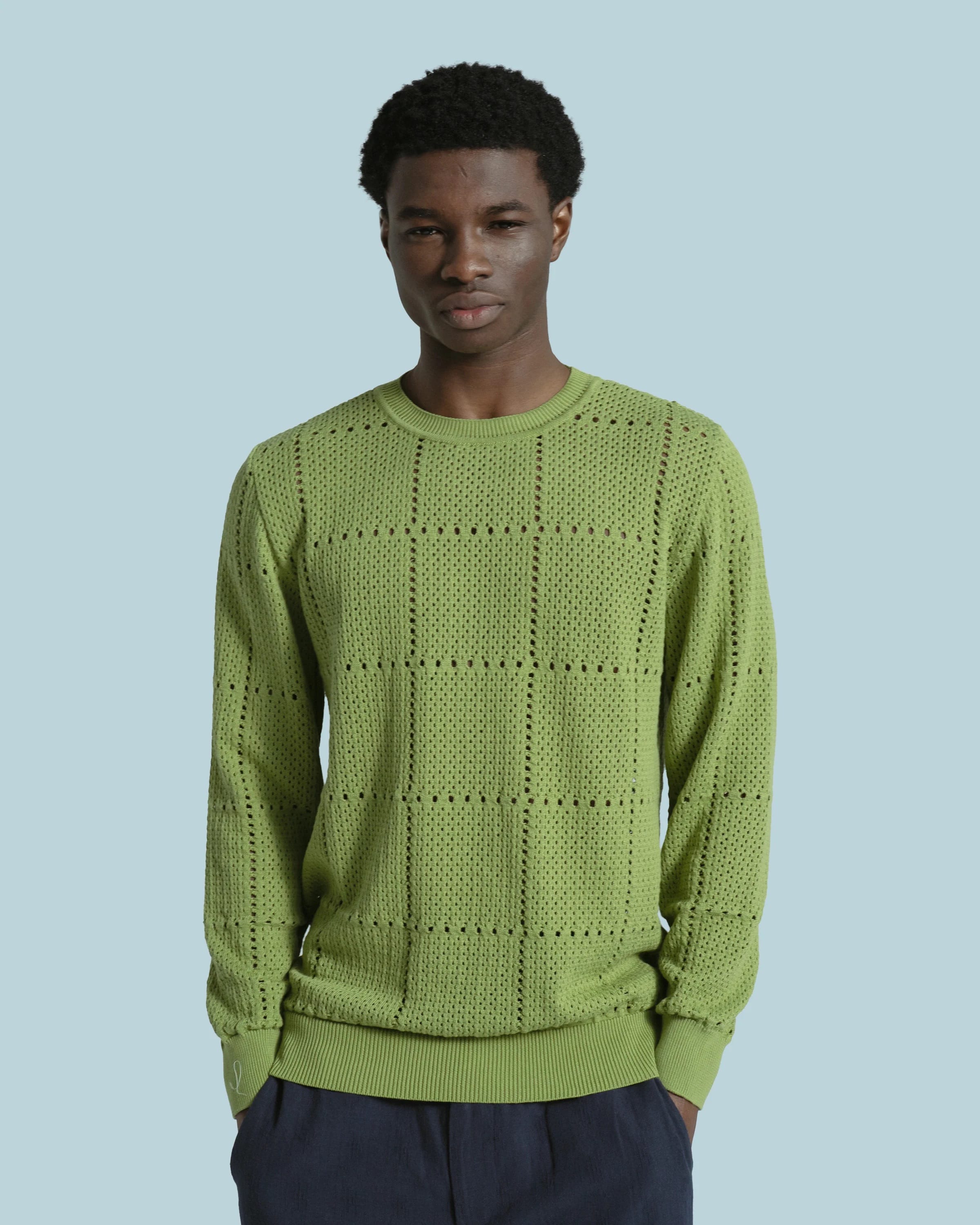 Crochet Crewneck - Green