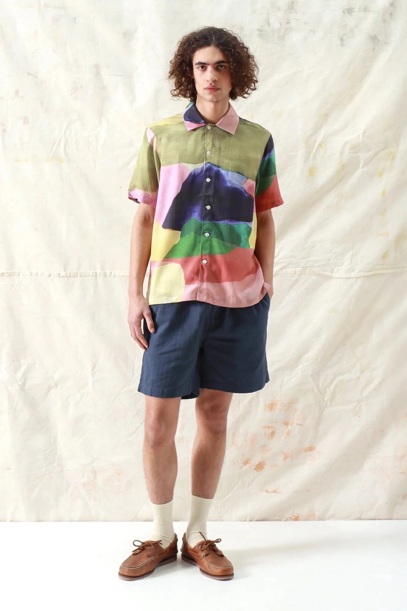Busey Shirt - Painted Landscape Print