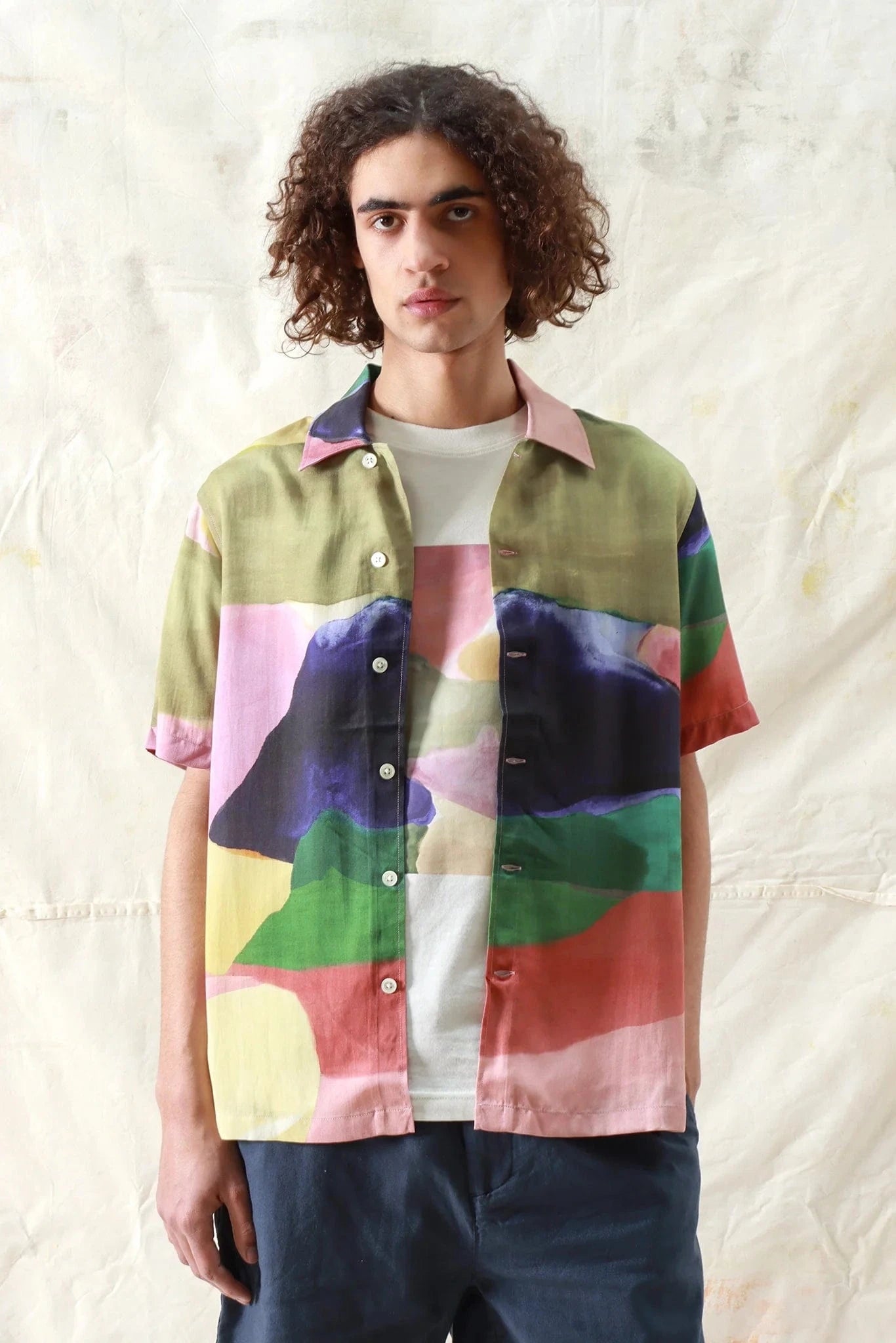 Busey Shirt - Painted Landscape Print