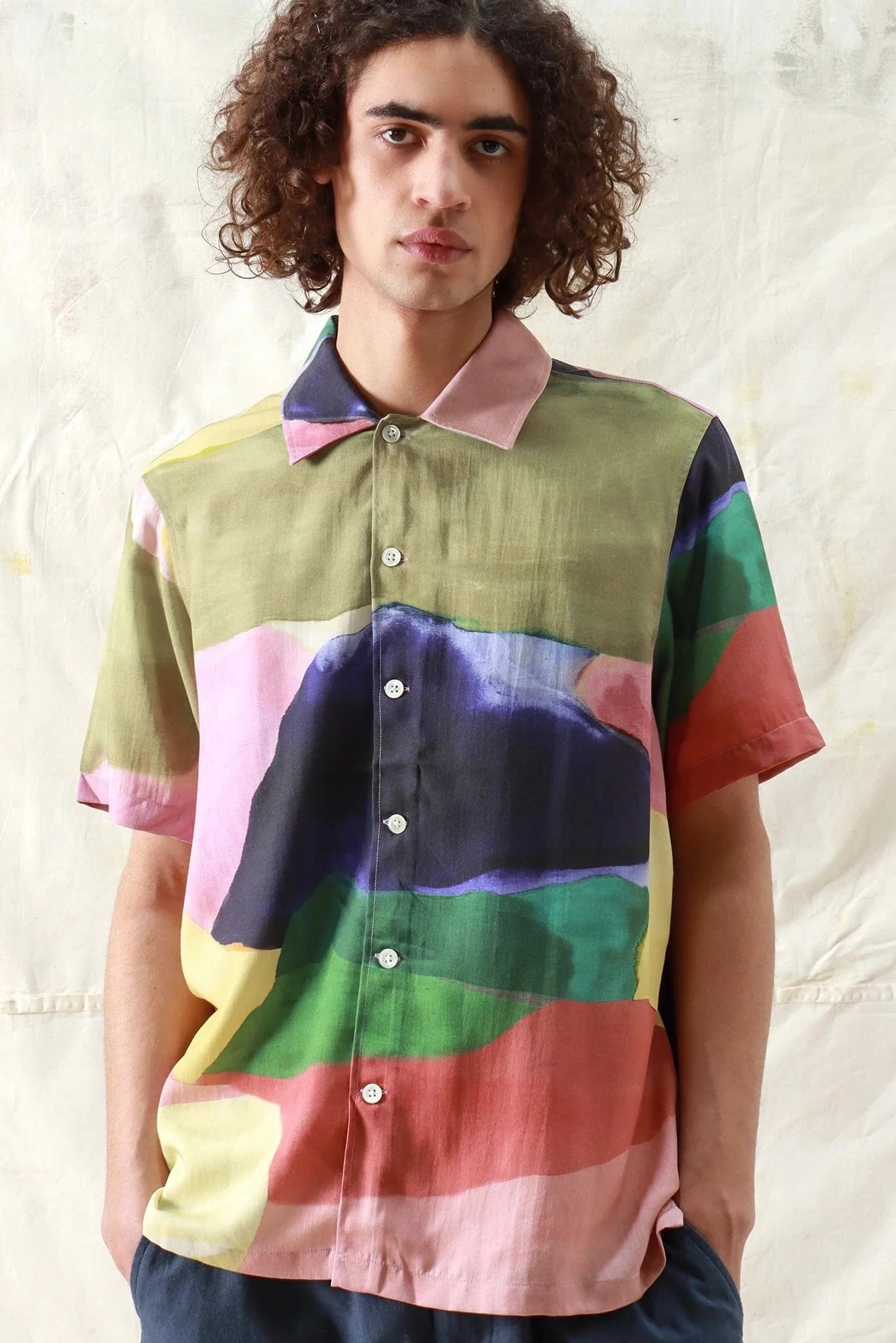 Busey Shirt - Painted Landscape Print