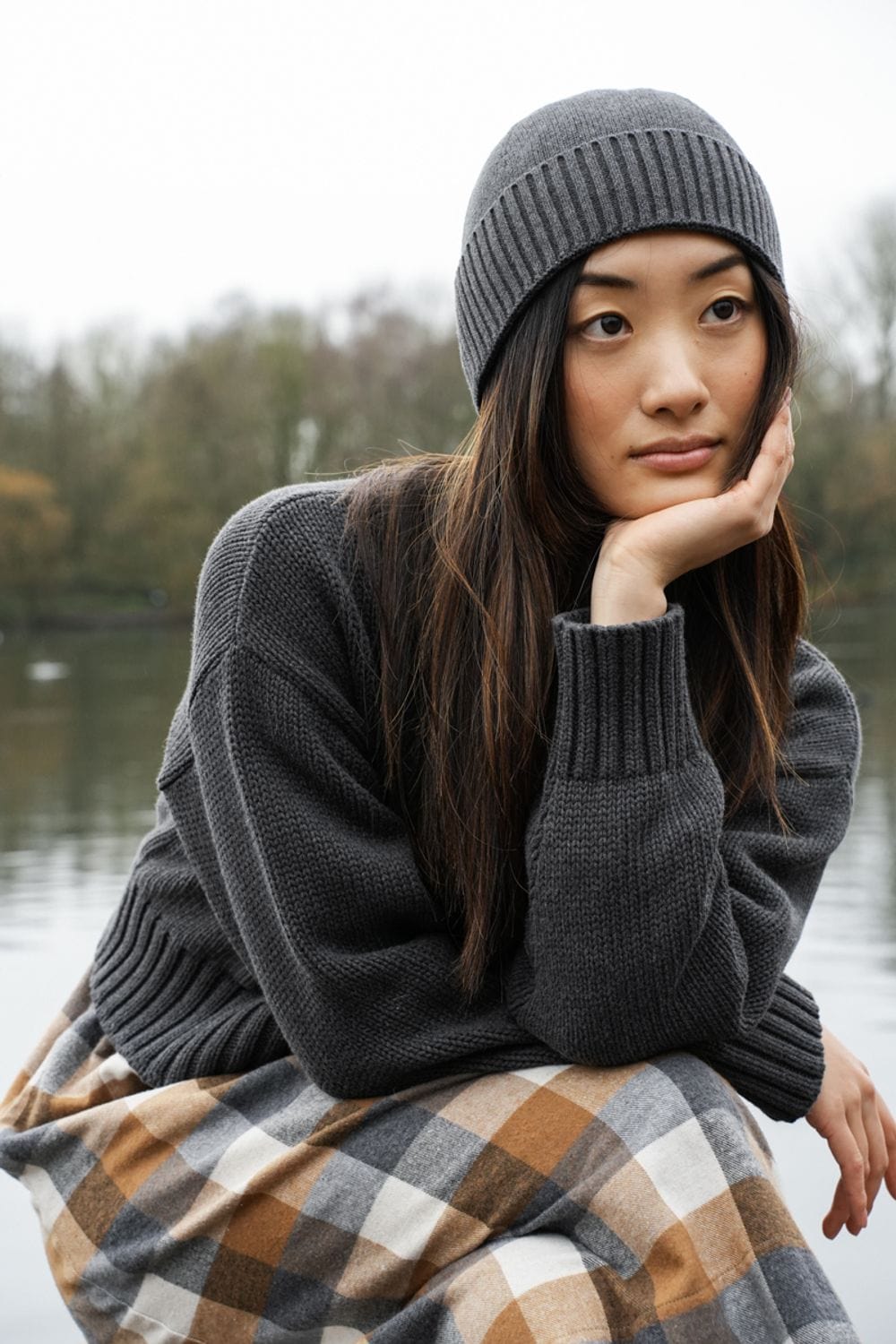 Evie Hat - Grey Marl