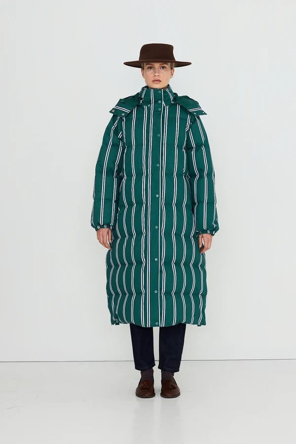 Striped Jacket - Dark Green