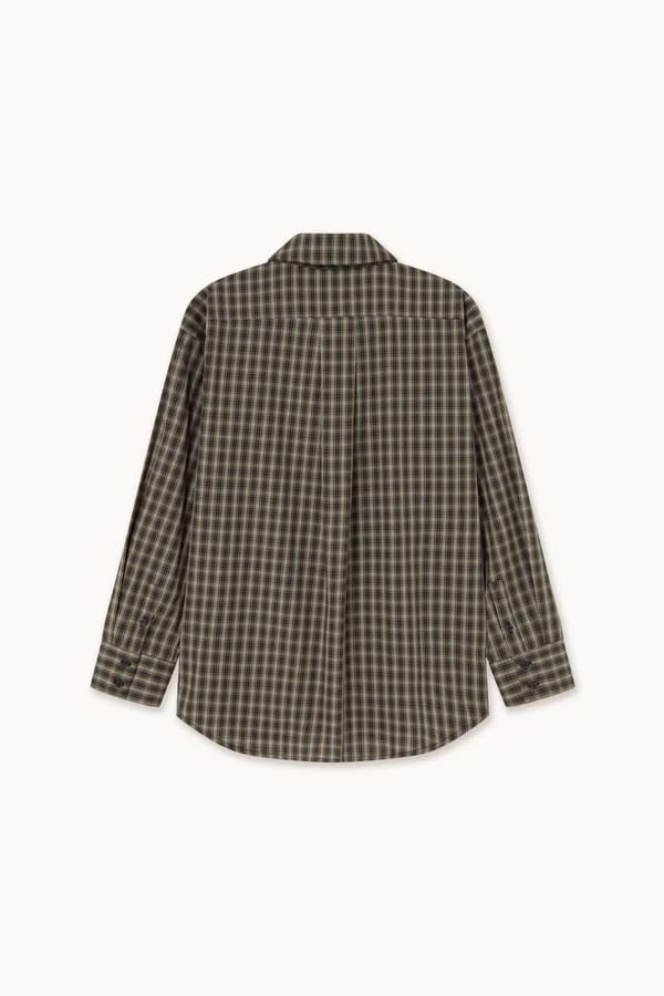 Check Bow Neck Shirt - Plaid