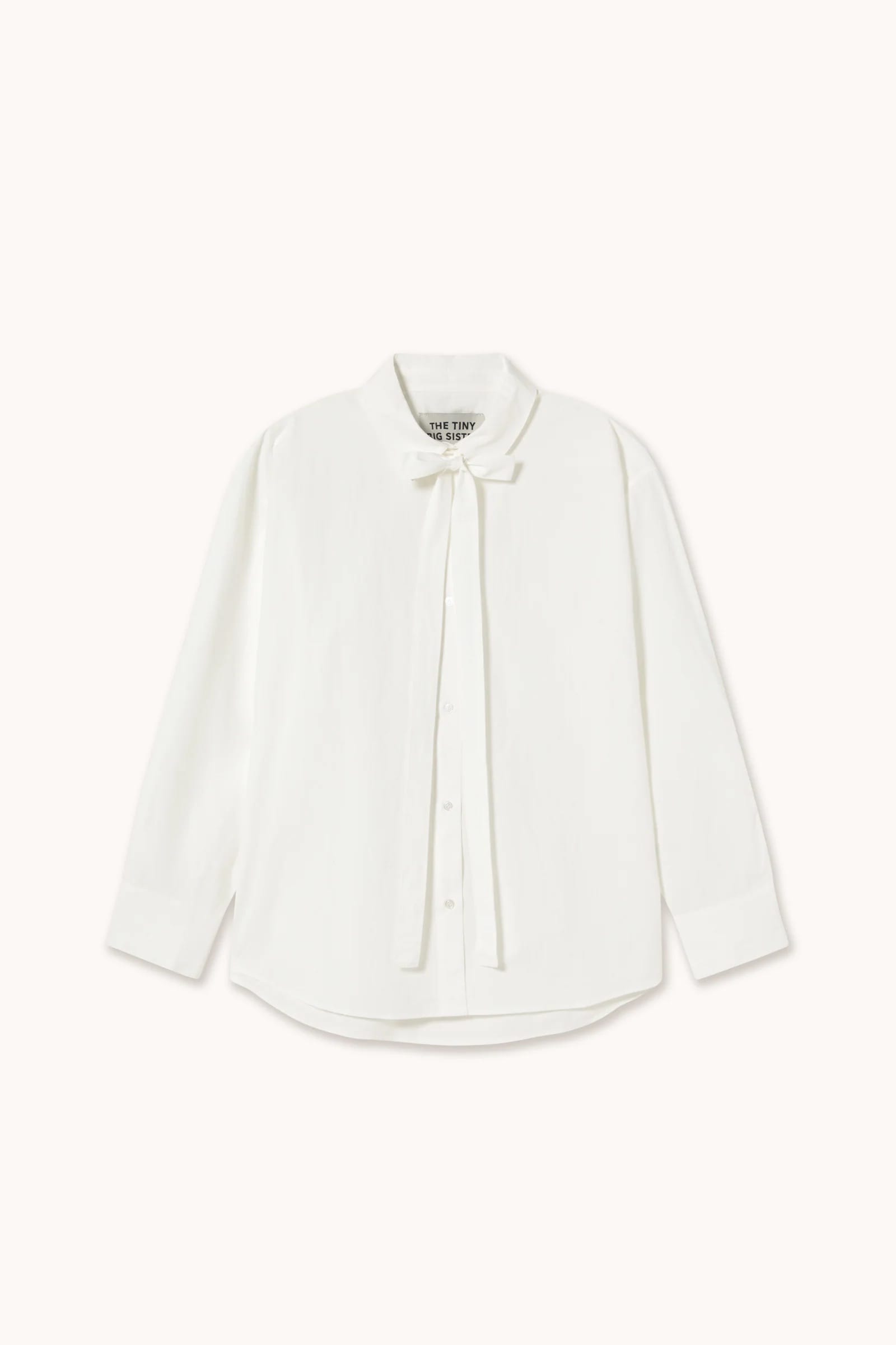Bow Neck Shirt - Off-White