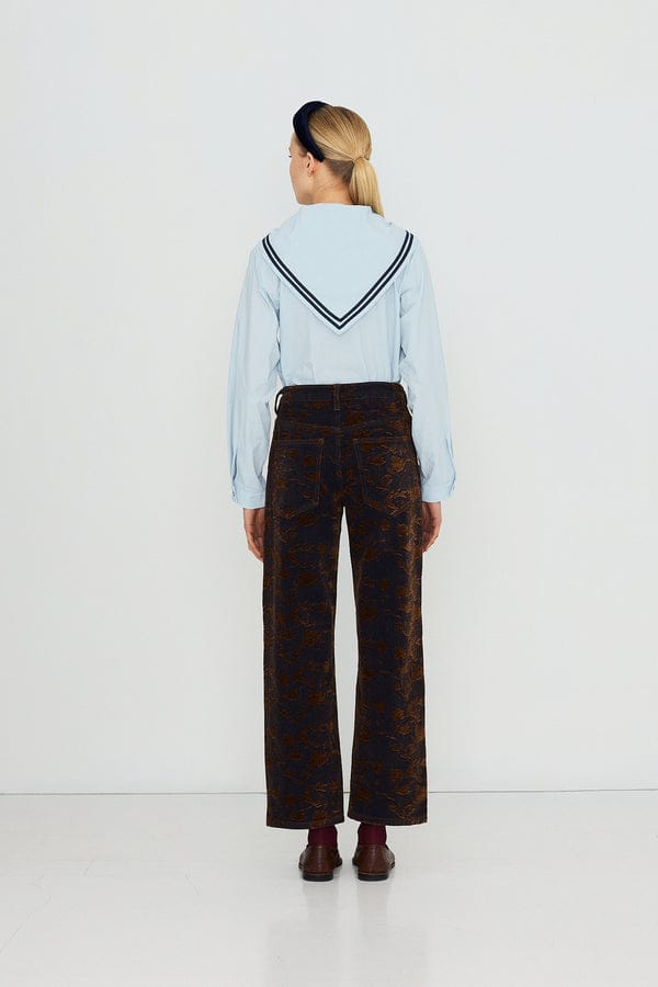 Maru Jacquard Denim - Navy