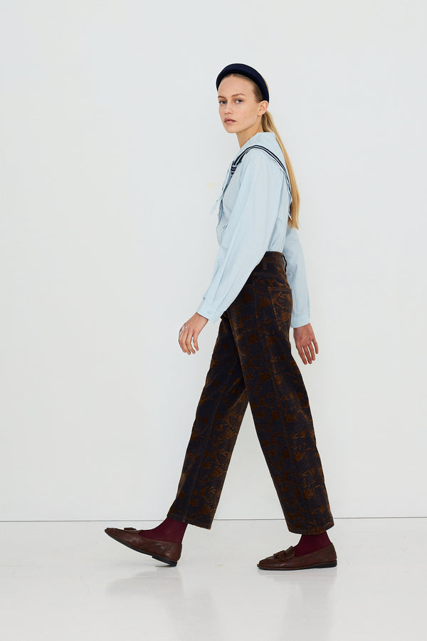 Maru Jacquard Denim - Navy