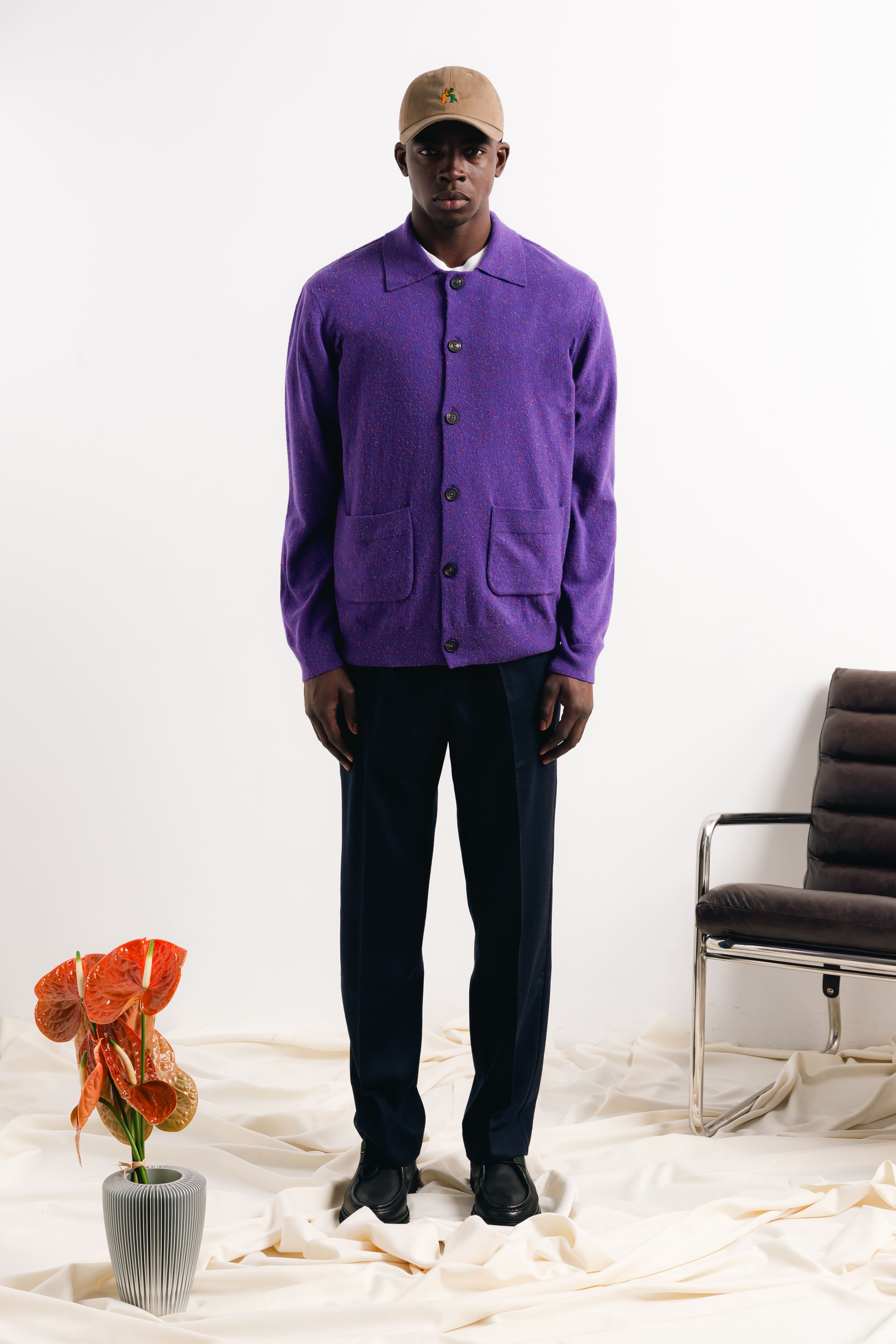 Axial Cardigan - Purple