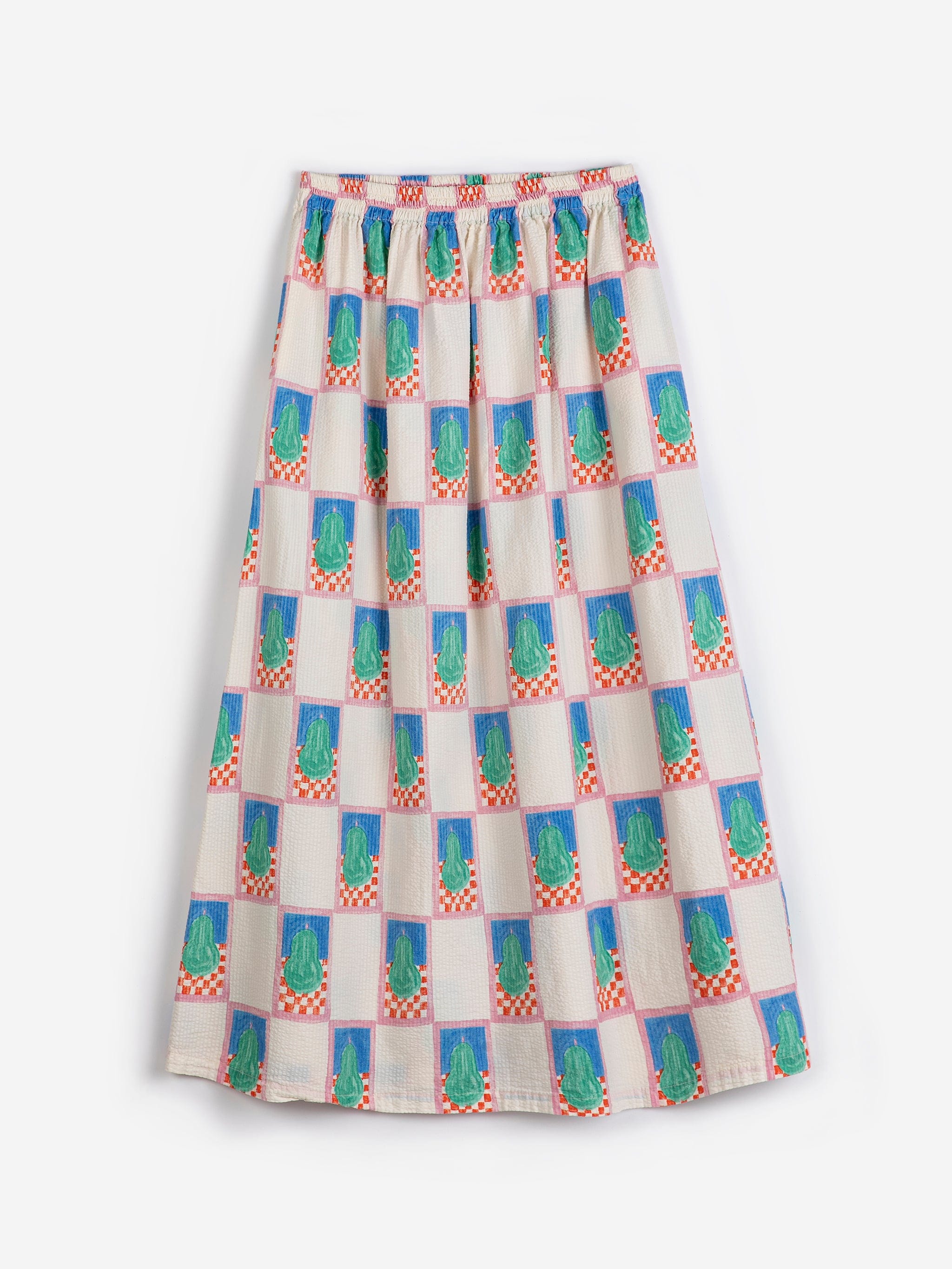 Simple Pear Pattern Evasé Skirt