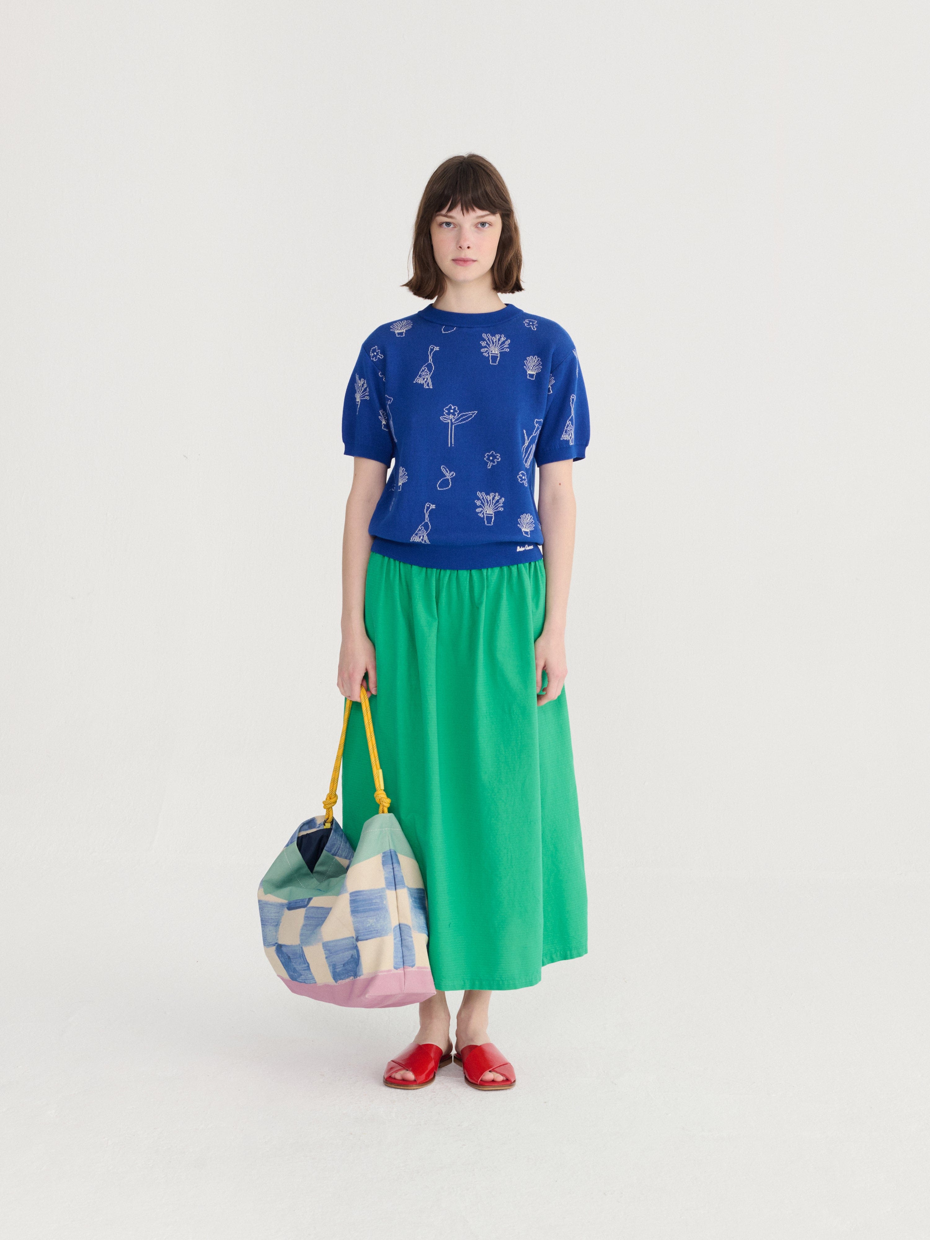 Recycled Cotton Evasé Skirt