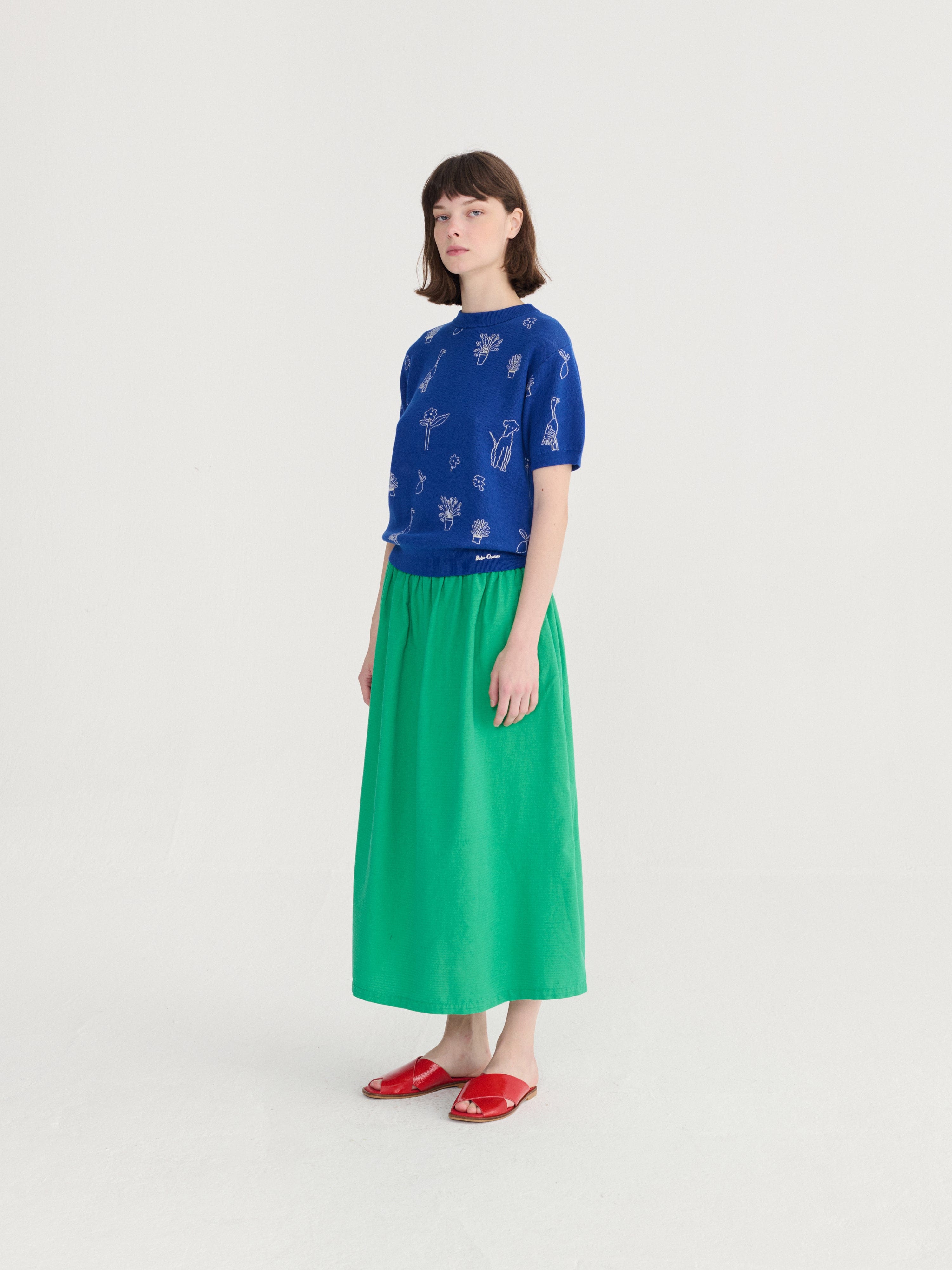 Recycled Cotton Evasé Skirt