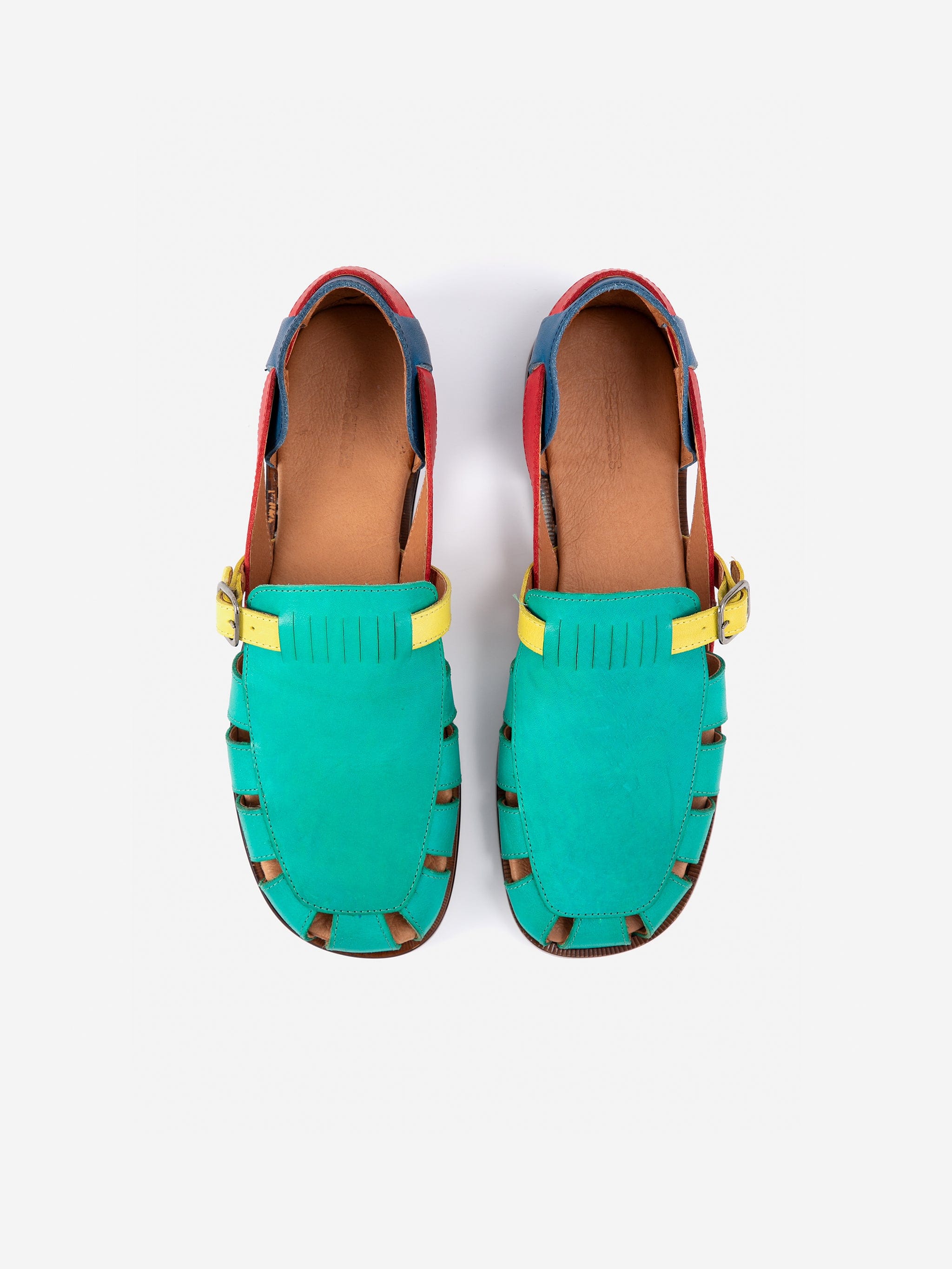 Pickles Color Block Leather Sandal