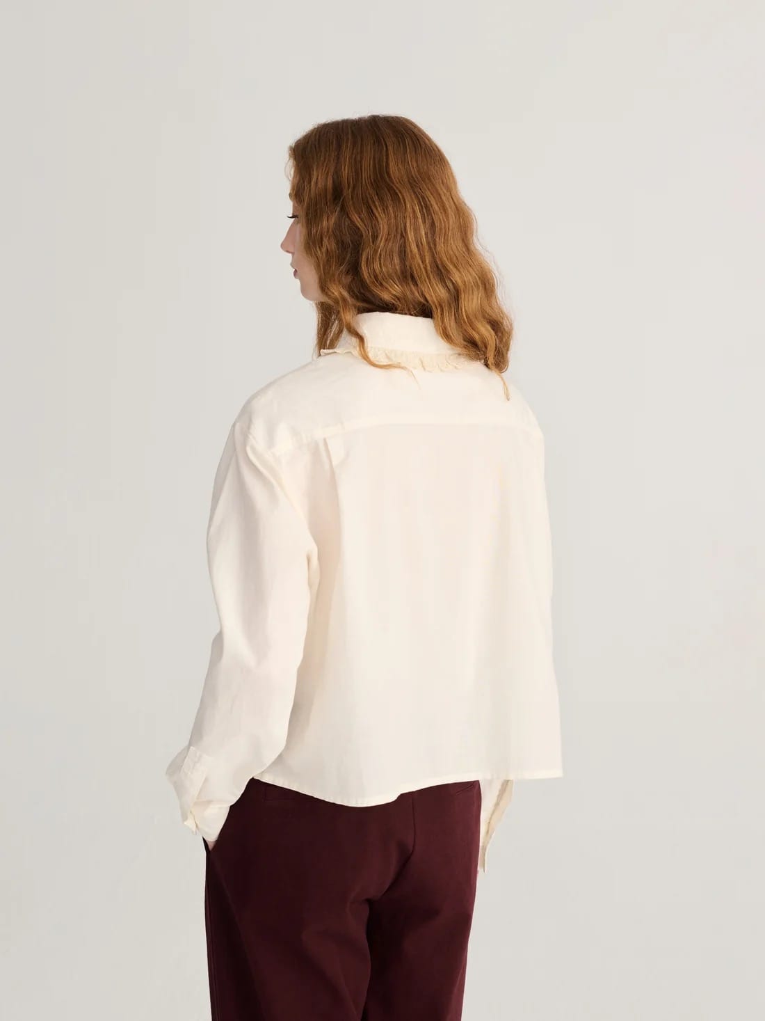 Lace Ending Poplin Shirt
