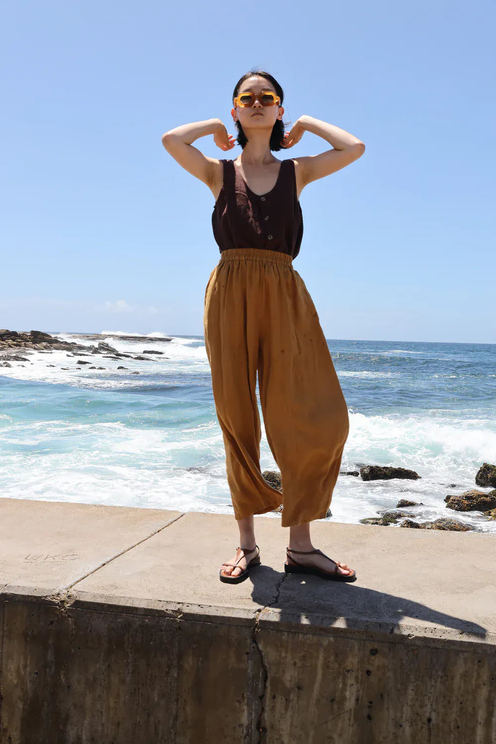 Basic Linen Trouser - Turmeric